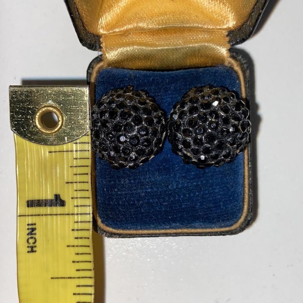 Designer Oversized Black Rhinestone Earrings Size ONE SIZE - 5 Thumbnail