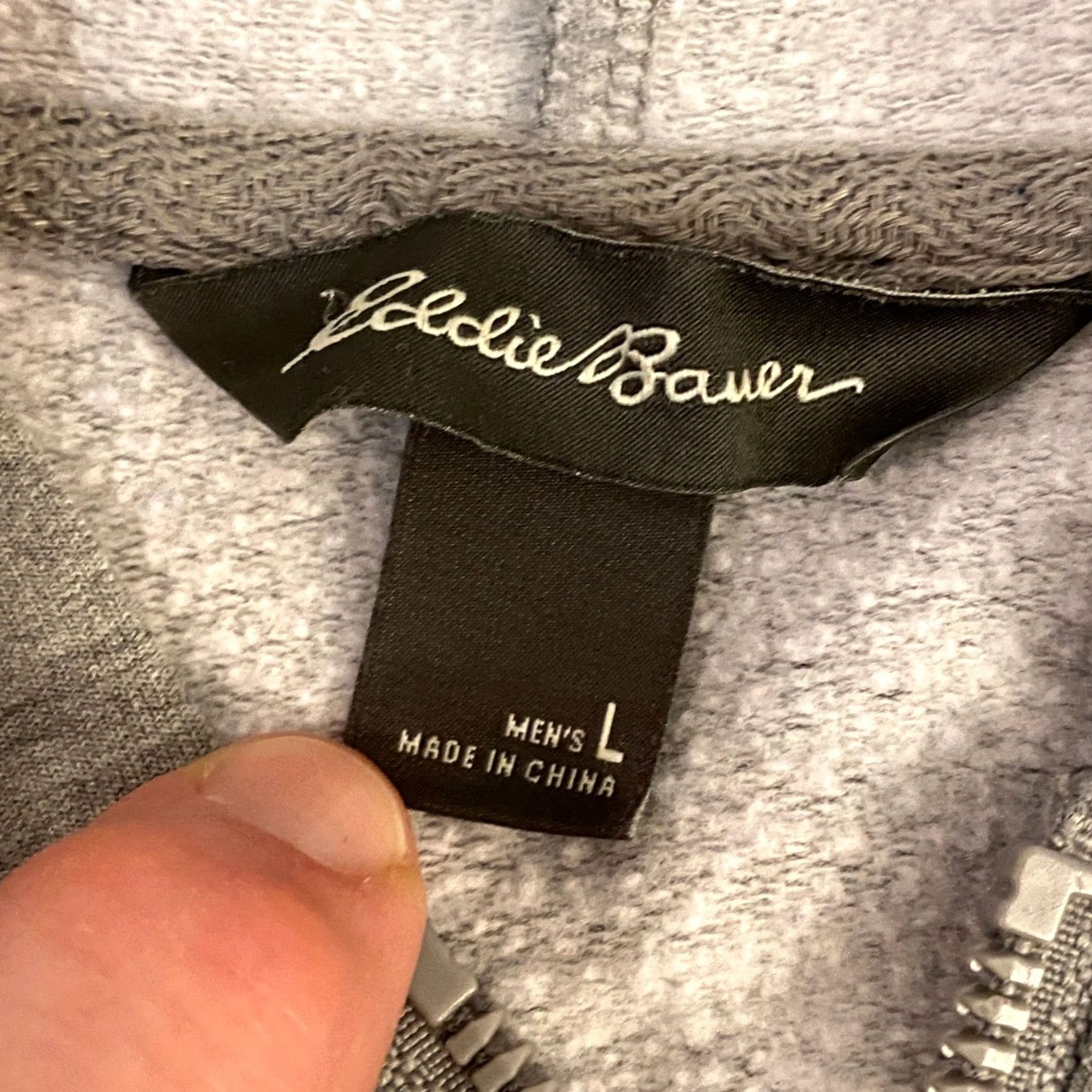 Eddie Bauer Eddie Bauer Mens Full Zip Hoodie Heather Gray Viscose Blend Sweatshirt Large Size US L / EU 52-54 / 3 - 3 Thumbnail