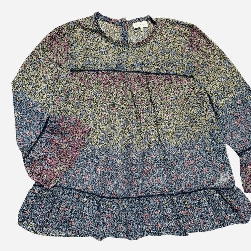 Lucky Brand Lucky Brand Peasant Chiffon Long Sleeve Floral Blouse Size Size XL / US 12-14 / IT 48-50 - 5 Thumbnail