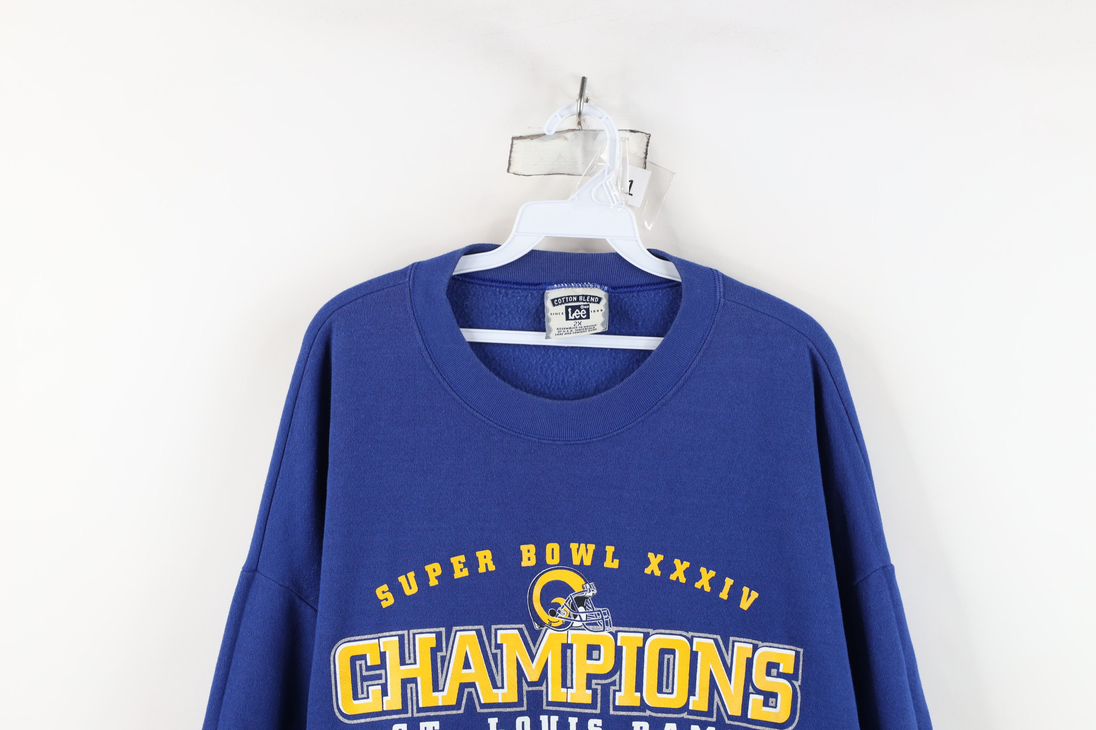 Vintage Vintage Y2K 2000 Champs St Louis Rams Football Sweatshirt Size US XXL / EU 58 / 5 - 2 Thumbnail
