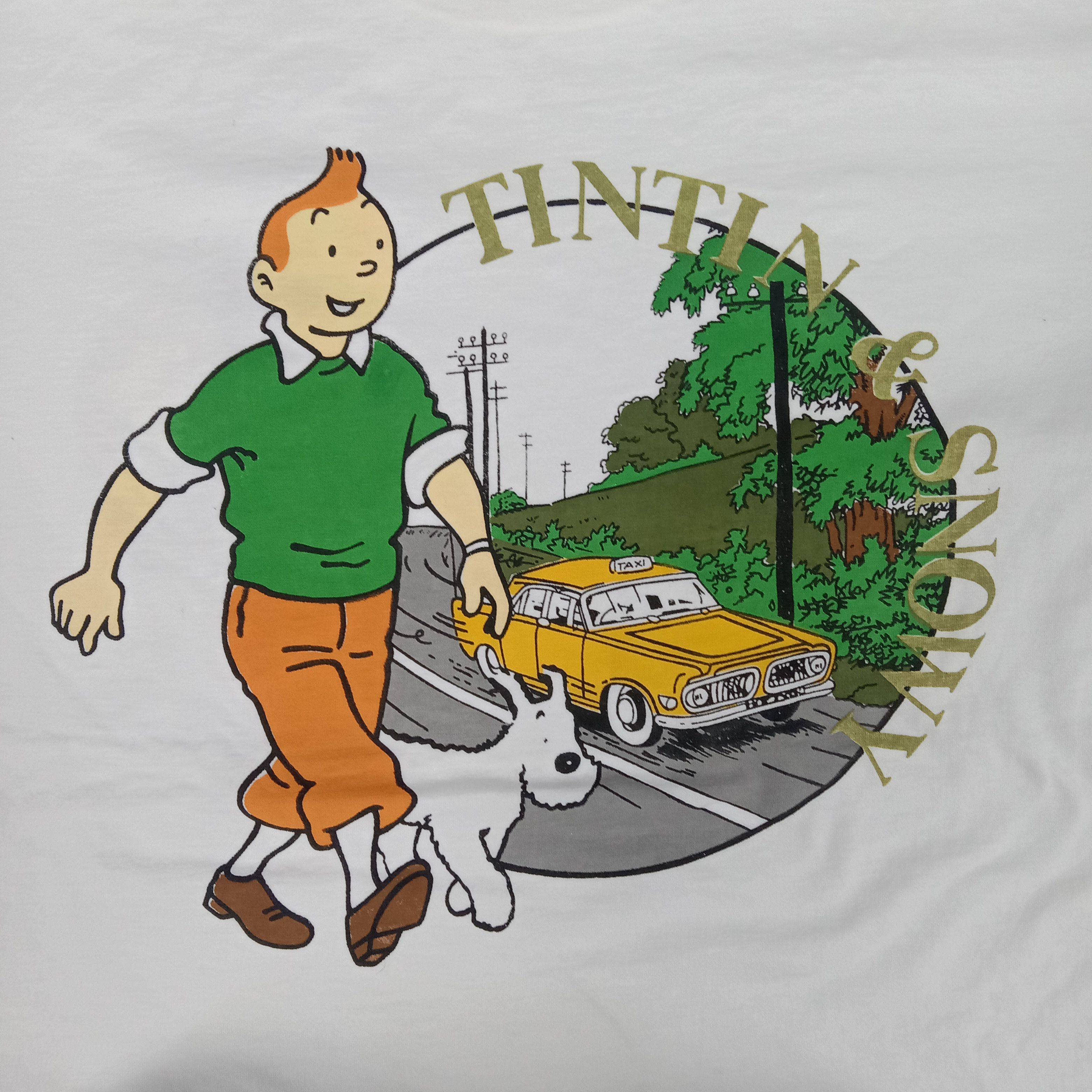 Vintage The Adventure of Tintin & Snowy Cartoon Tshirt Size US L / EU 52-54 / 3 - 2 Thumbnail