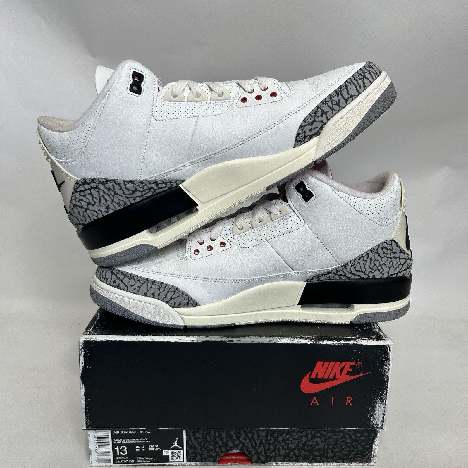Nike Nike Air Jordan 3 Retro OG Reimagined “White Cement” Size US 13 / EU 46 - 3 Thumbnail
