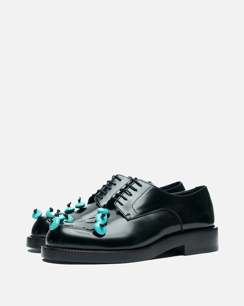 Namacheko o1s1v1r1oon0825 Stone Derby in Black Size US 8 / EU 41 - 3 Thumbnail