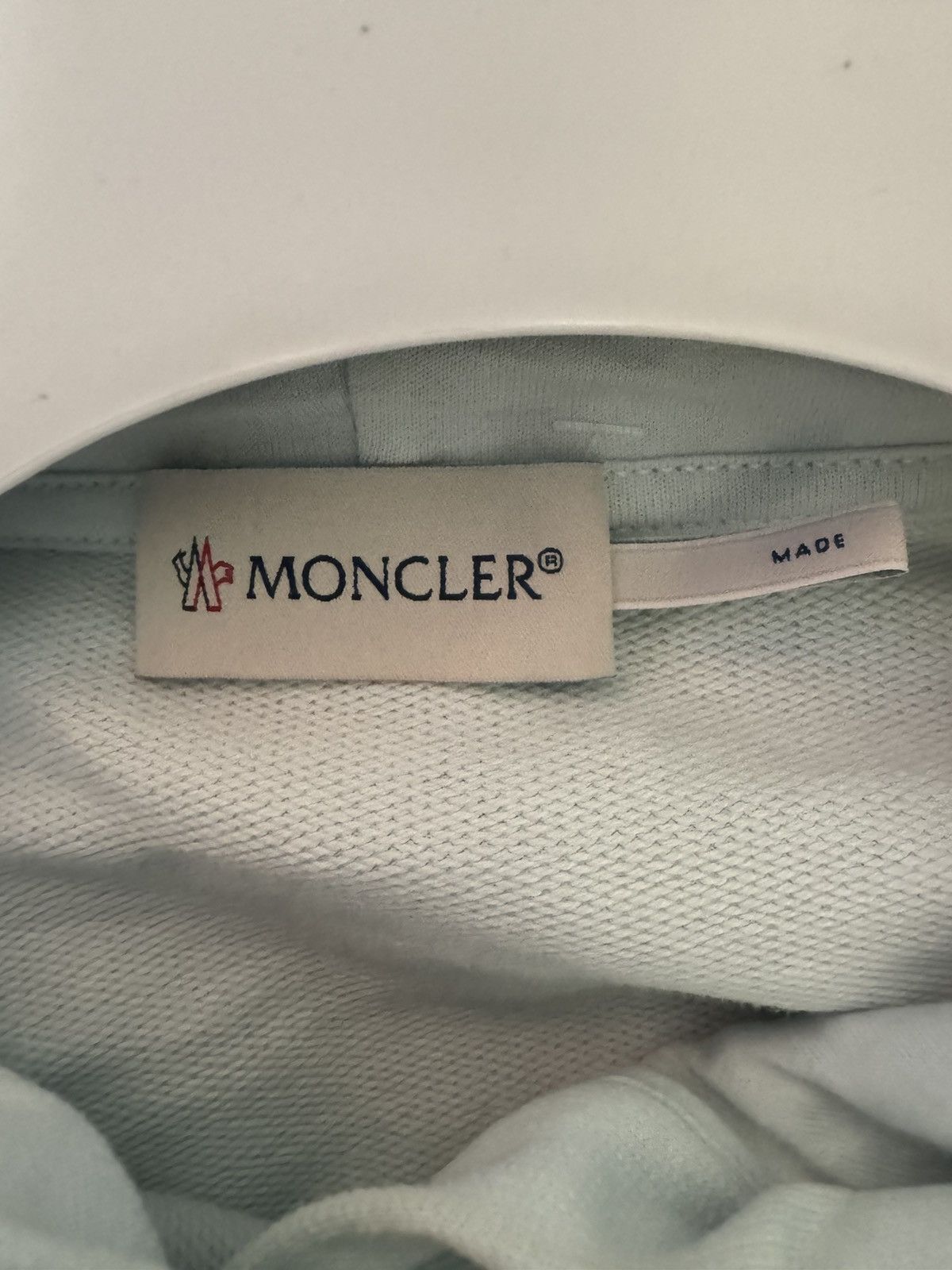 Moncler Moncler Embroidered Logo Hoodie Light Blue Size US M / EU 48-50 / 2 - 3 Thumbnail