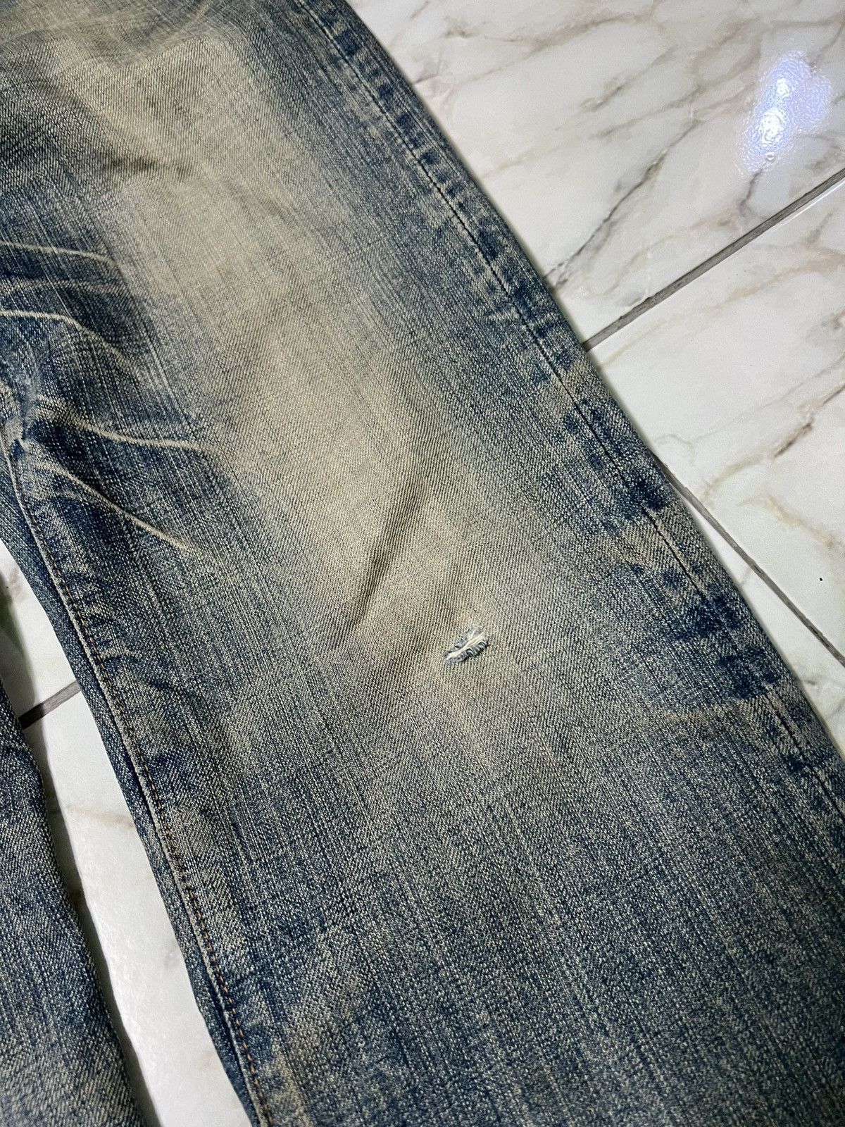 Eternal × If Six Was Nine × Le Grande Bleu (L.G.B.) 💥Vintage 90’s💥Eternal Mud Wash Distress Jeans Size US 30 / EU 46 - 5 Thumbnail