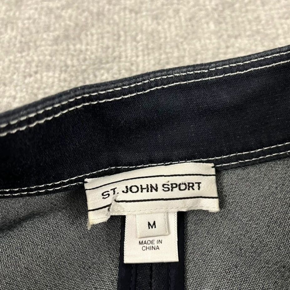 St. John ST. JOHN Sport Jacket Denim Blue Medium Womens Full Zip Bomber Preppy Size M / US 6-8 / IT 42-44 - 4 Thumbnail