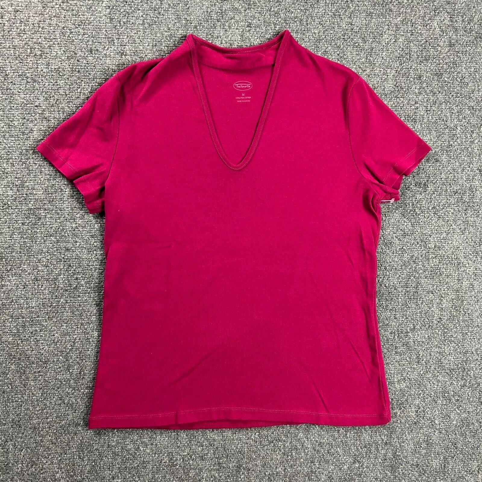 Talbots Talbots Top Womens Medium Pink V-Neck Casual Short Sleeve Size M / US 6-8 / IT 42-44 - 1 Thumbnail