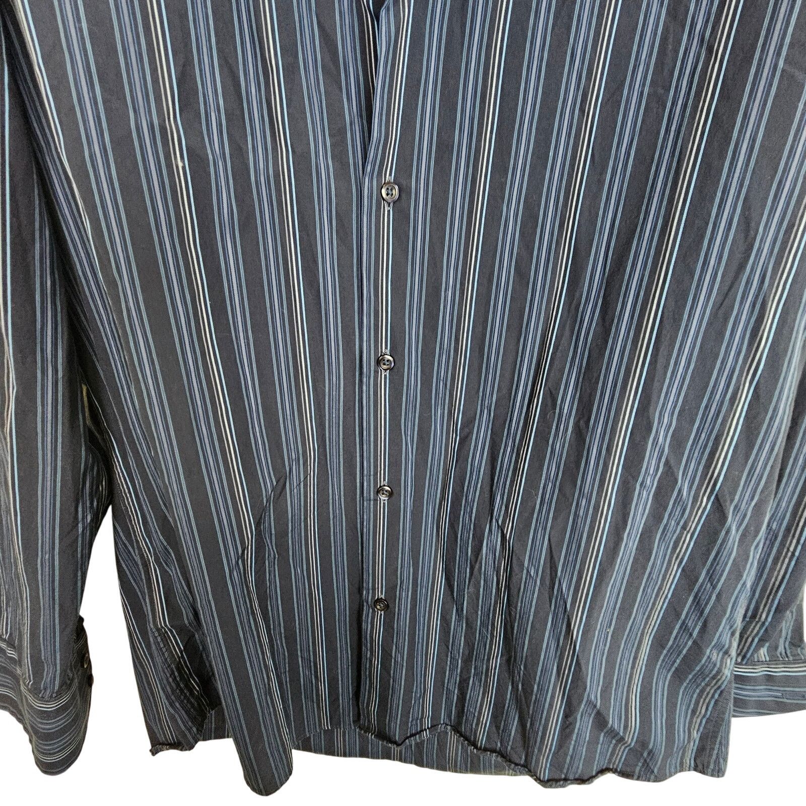 Hugo Boss Boss Hugo Boss Dress Shirt Blue Striped Button Up 32/33 Size US XS / EU 42 / 0 - 3 Thumbnail