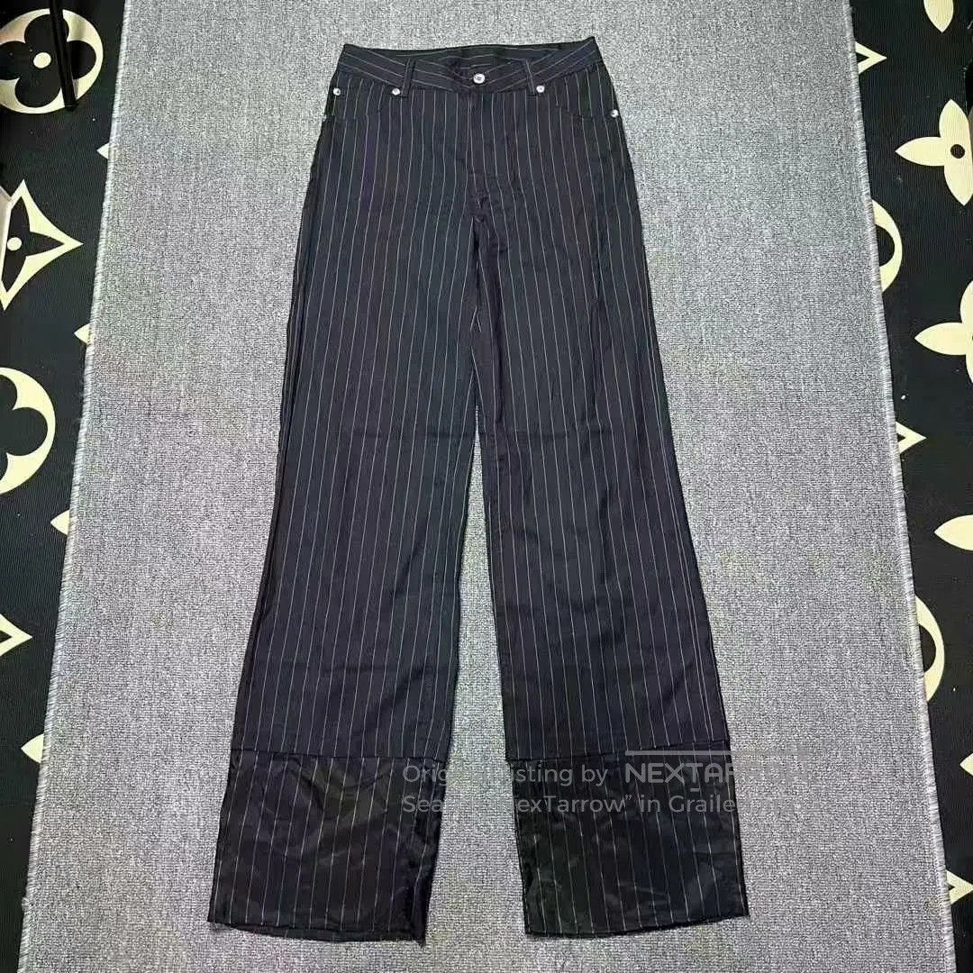 Maison Margiela maison margiela black striped straight trousers. Size US 38 / EU 54 - 1 Thumbnail
