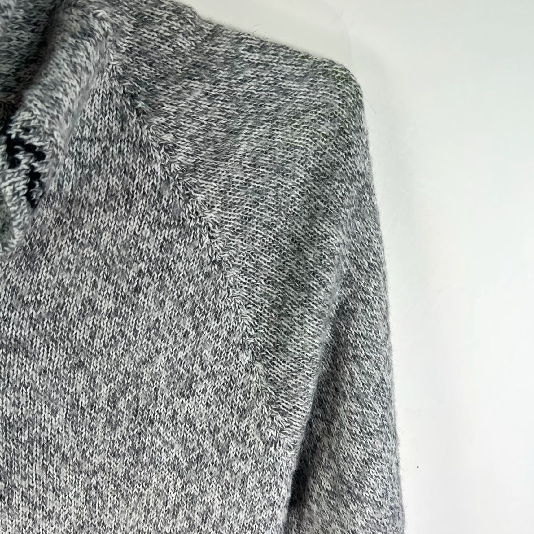 Vintage Alpaca Connection Wool Sweater Women L Gray Pockets Crew Neck Long Sleeve (Note: ensure only allowed content) Size L / US 10 / IT 46 - 2 Thumbnail