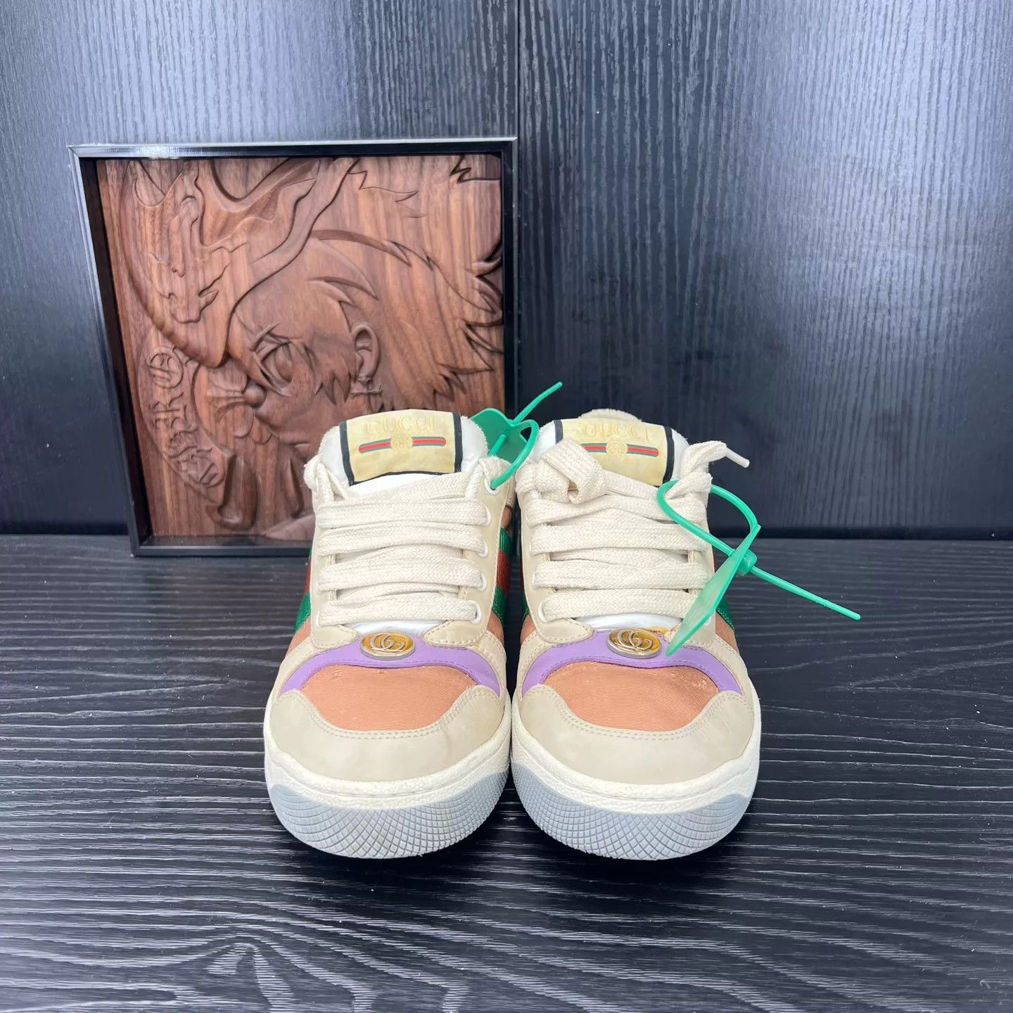 Gucci Gucci Distressed Sneakers White/Gray/Pink 35.5 99New Size US 5 / IT 35 - 6 Thumbnail