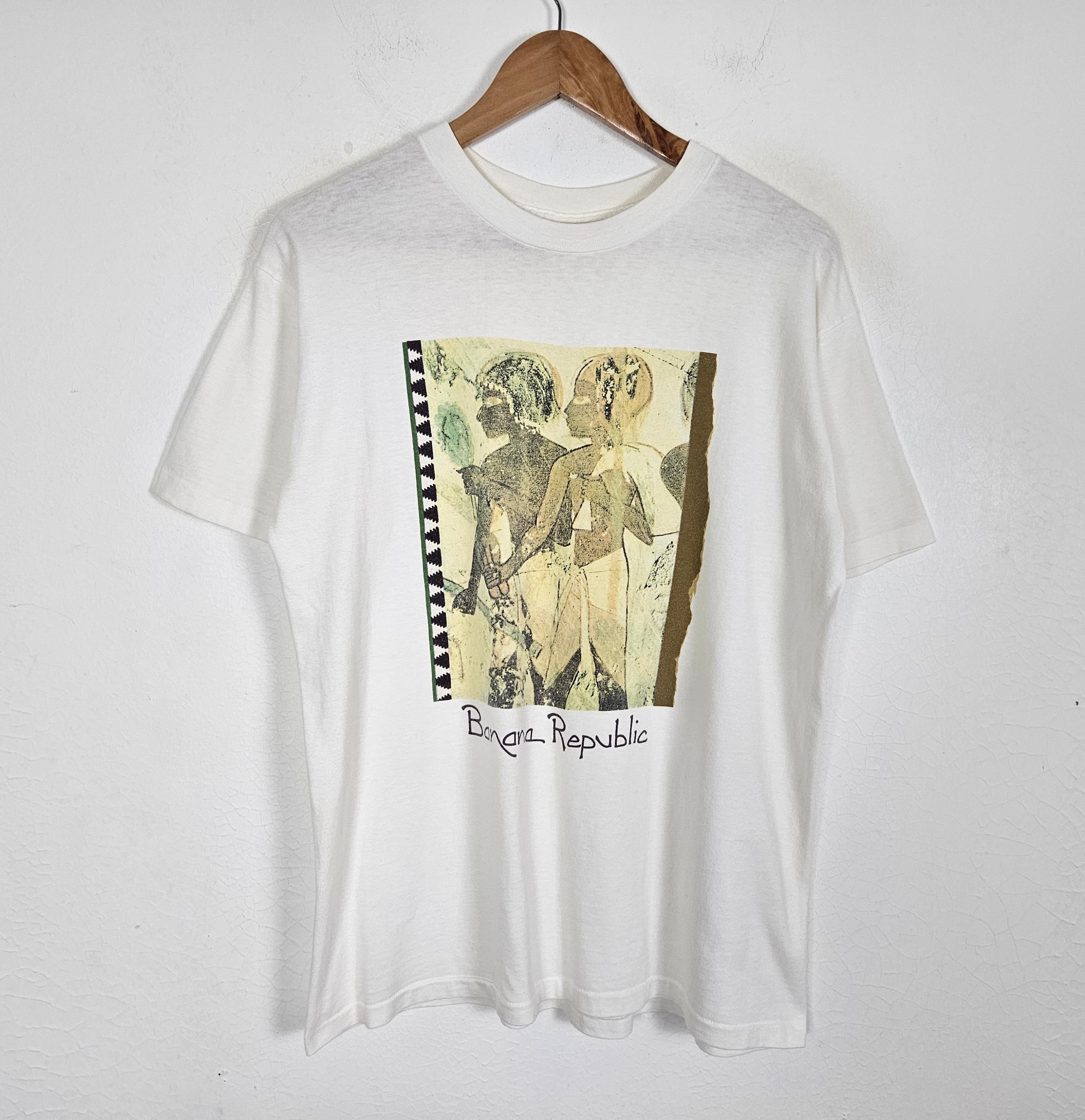 Banana Republic × Vintage Vintage 90s Banana Republic Ancient history Art shirt Size US L / EU 52-54 / 3 - 2 Thumbnail