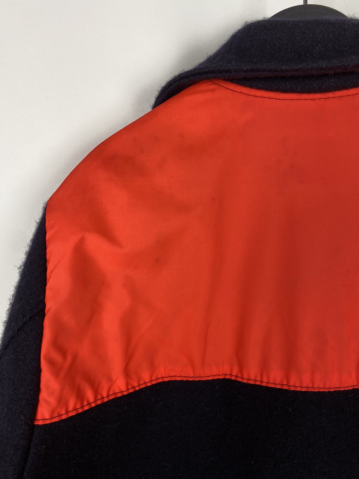 Vintage 1980’s Vintage Navy Wool Orange Poly Coated Donkey Jacket Size US L / EU 52-54 / 3 - 12 Thumbnail