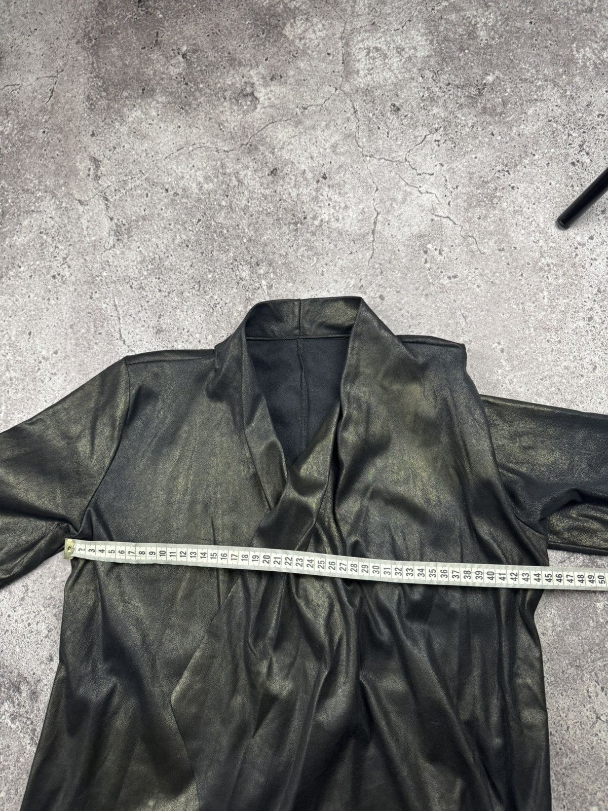 Japanese Brand Rick Owens Asymmetrical Y2K Faux Leather Jacket Japanesse Size M / US 6-8 / IT 42-44 - 7 Thumbnail