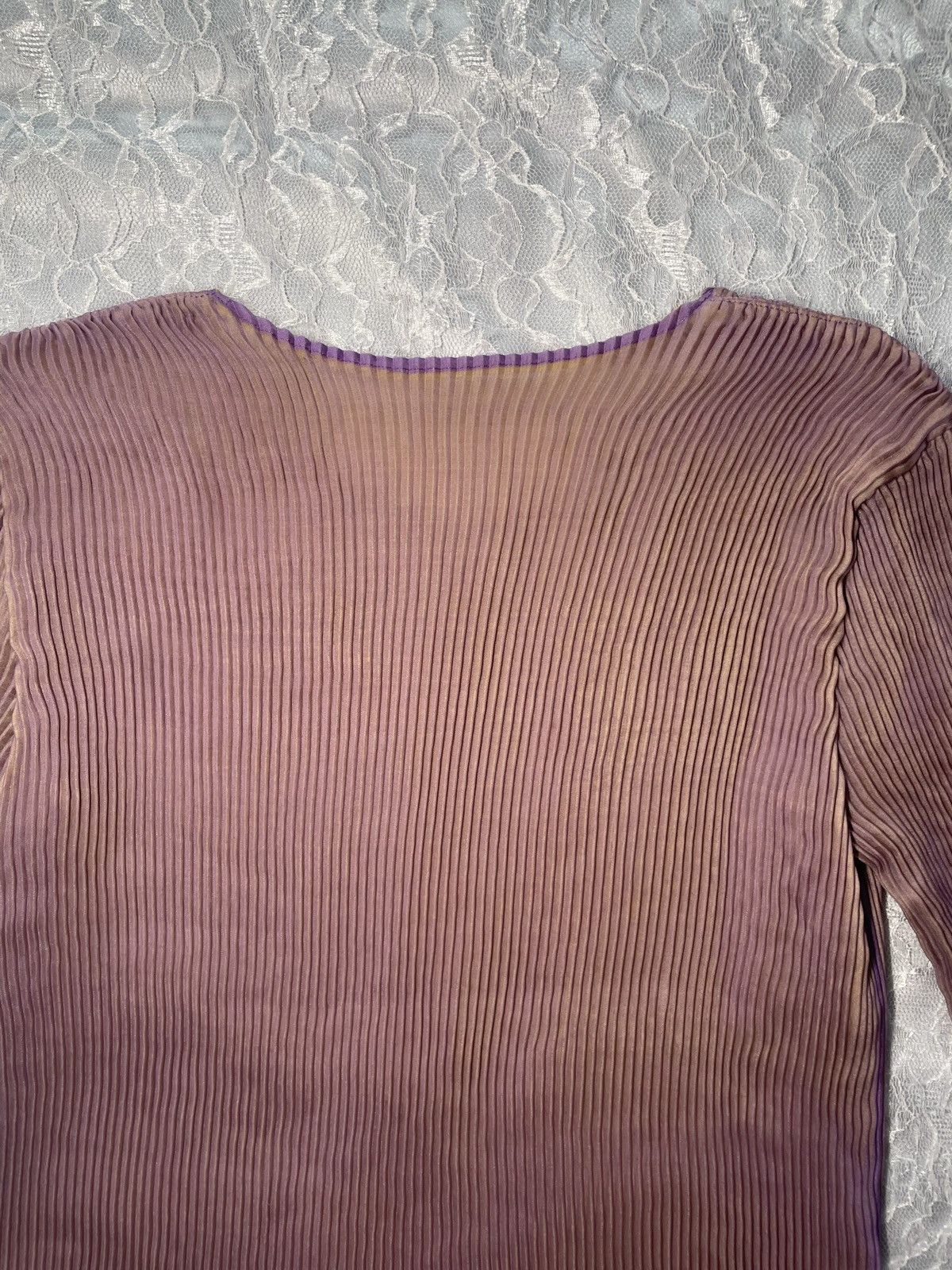 Issey Miyake × Pleats Please Issey Miyake Issey Miyake Pleated Tri Color Blouse Size M / US 6-8 / IT 42-44 - 11 Thumbnail