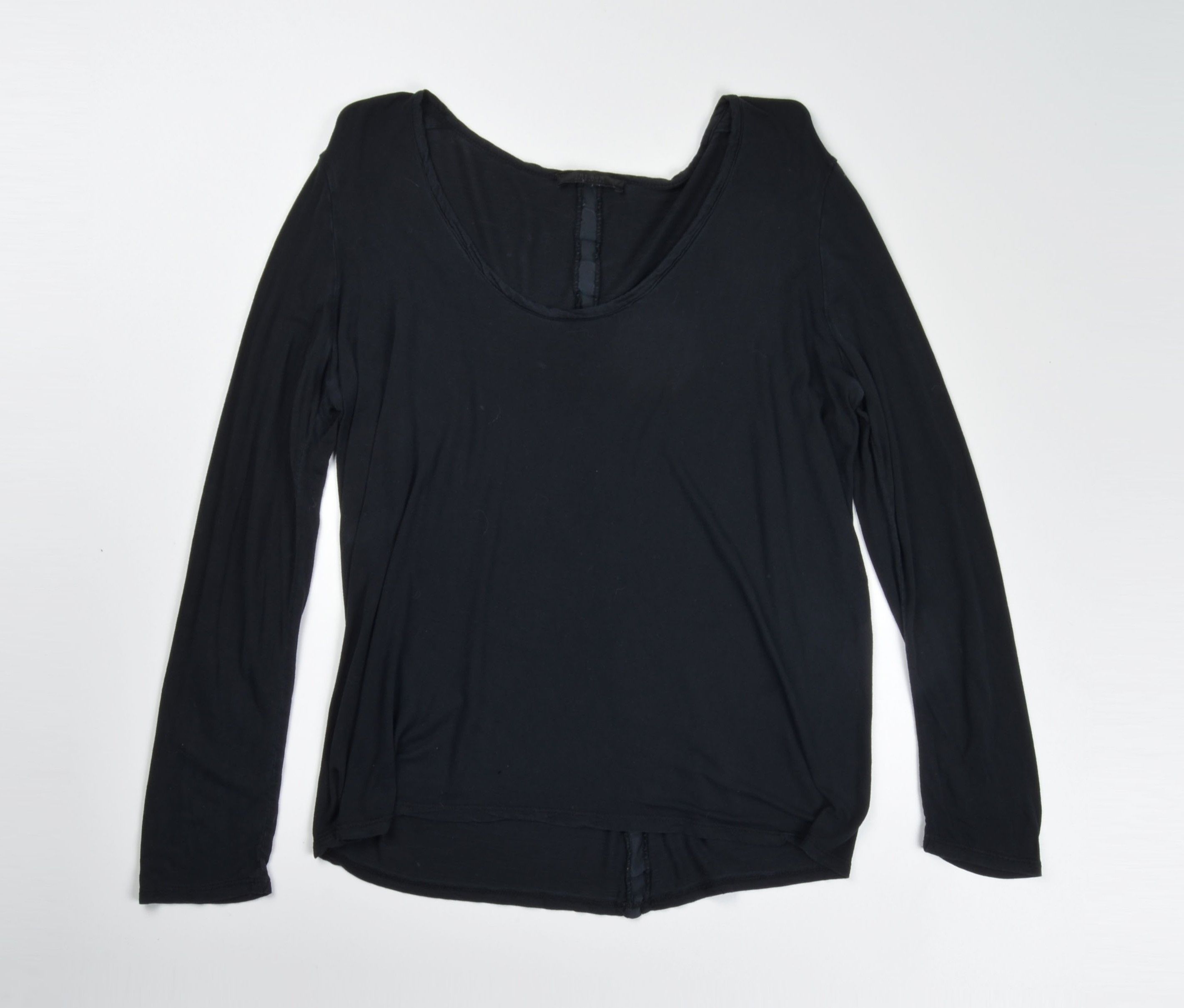 The Row The Row Black Long Sleeve Silk Striped Top Size L / US 10 / IT 46 - 4 Thumbnail