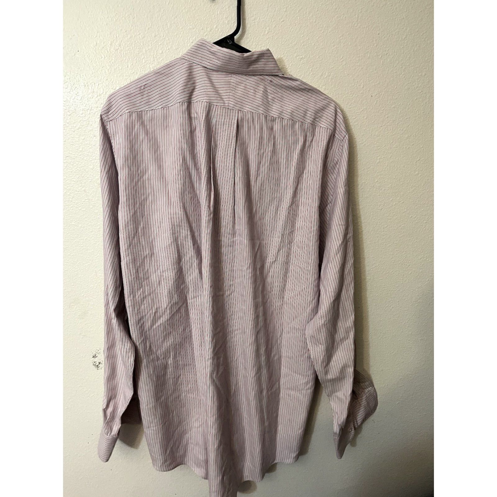 Lands' End Lands End Shirt Mens 16-36 Tall Pinpoint Oxford Striped Long Sleeve Button Front Size US L / EU 52-54 / 3 - 3 Thumbnail