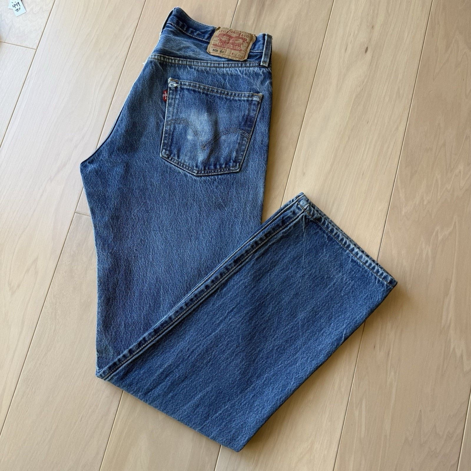 Levi's × Vintage Vintage Levis 501 Jeans 34 Blue Straight Leg Denim Workwear Size US 34 / EU 50 - 11 Thumbnail