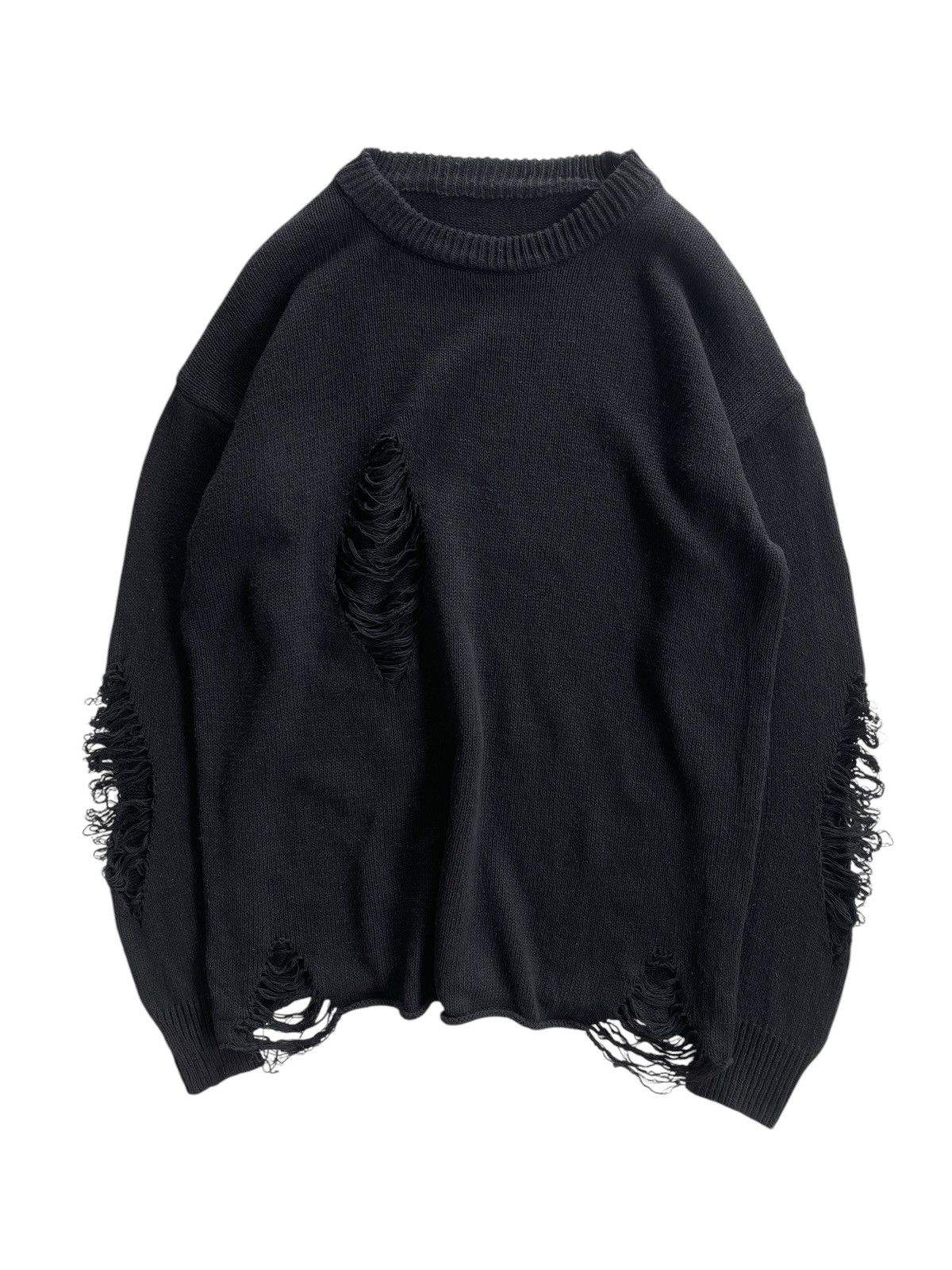 Vintage Vintage Distressed Knit Sweater Size US L / EU 52-54 / 3 - 2 Thumbnail