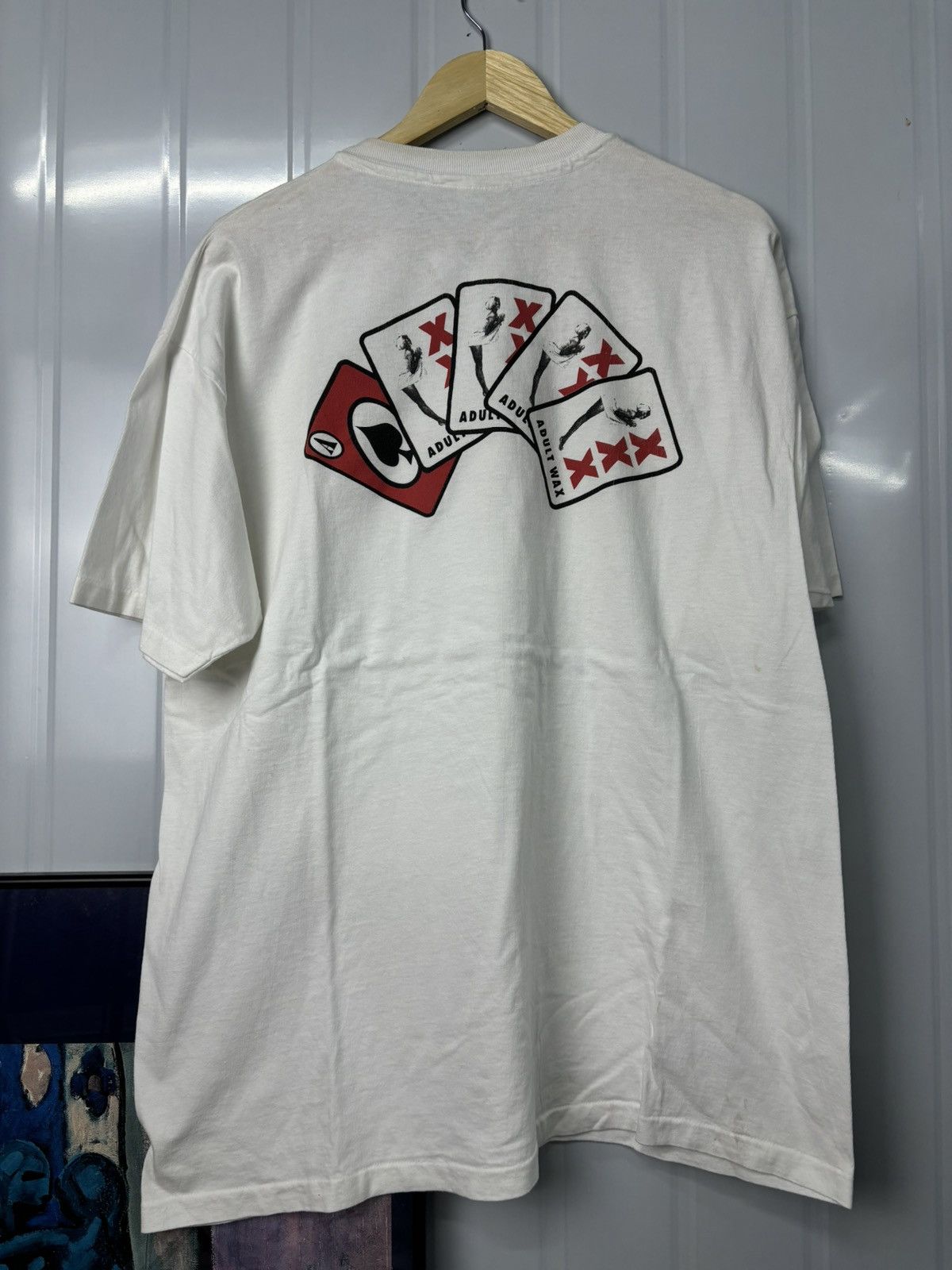 Vintage RARE! Vintage 90s Adult Wax Parody Art Tee Size US XL / EU 56 / 4 - 3 Thumbnail