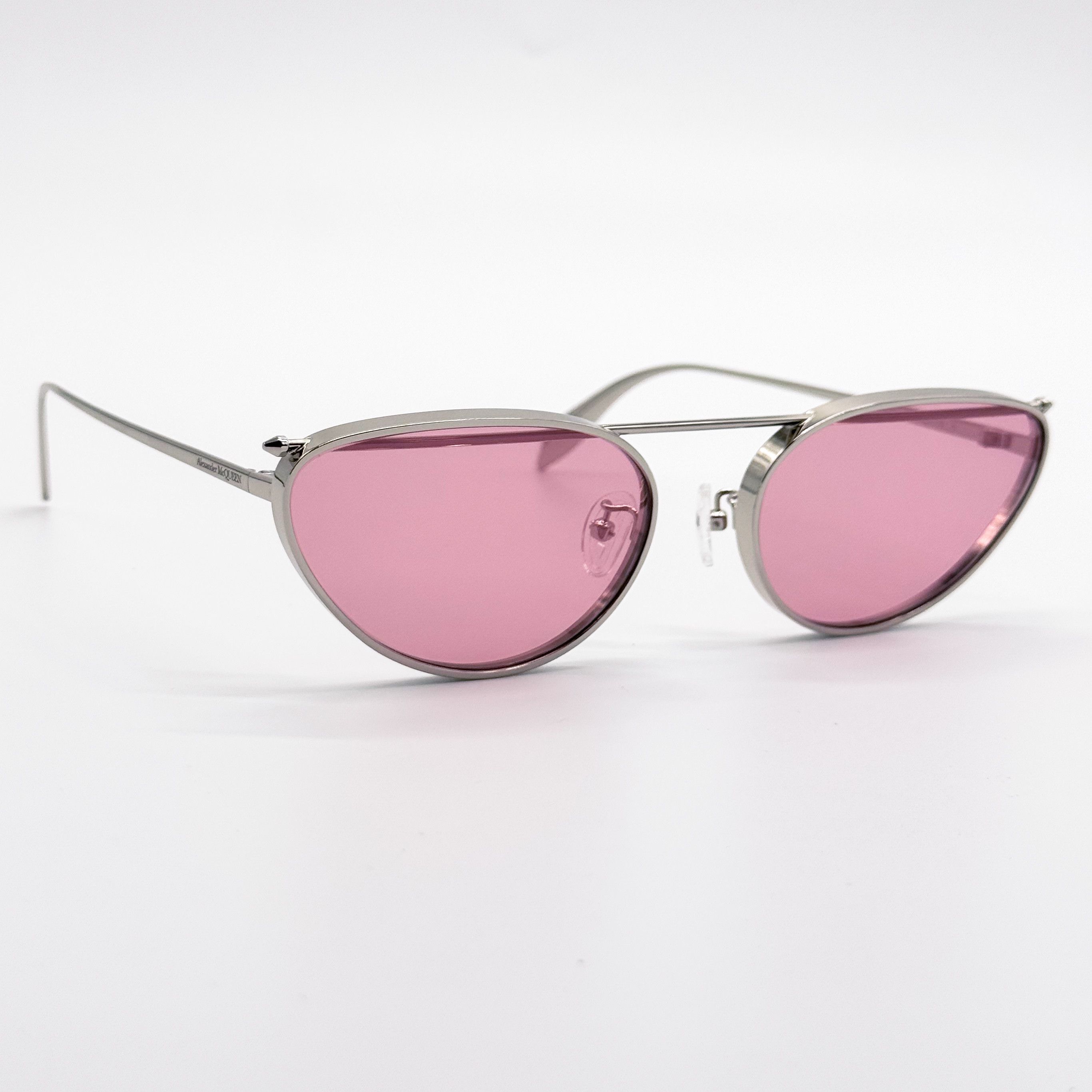Alexander McQueen NEW ALEXANDER MCQUEEN AM0424S 003 SILVER WOMAN SUNGLASSES Size ONE SIZE - 11 Thumbnail