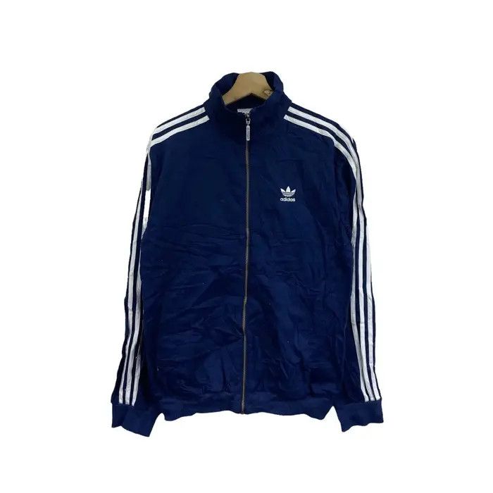 Adidas Vtg ADIDAS ORIGINALS 3 STRIPES Side Logo Blue Jacket Size US M / EU 48-50 / 2 - 1 Thumbnail