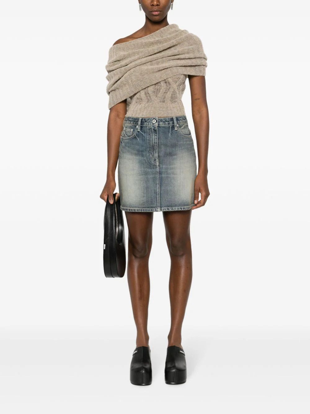 Kenzo o1s22i1n0724 Denim Mini Skirt in Light Blue Size 28" / US 6 / IT 42 - 2 Thumbnail
