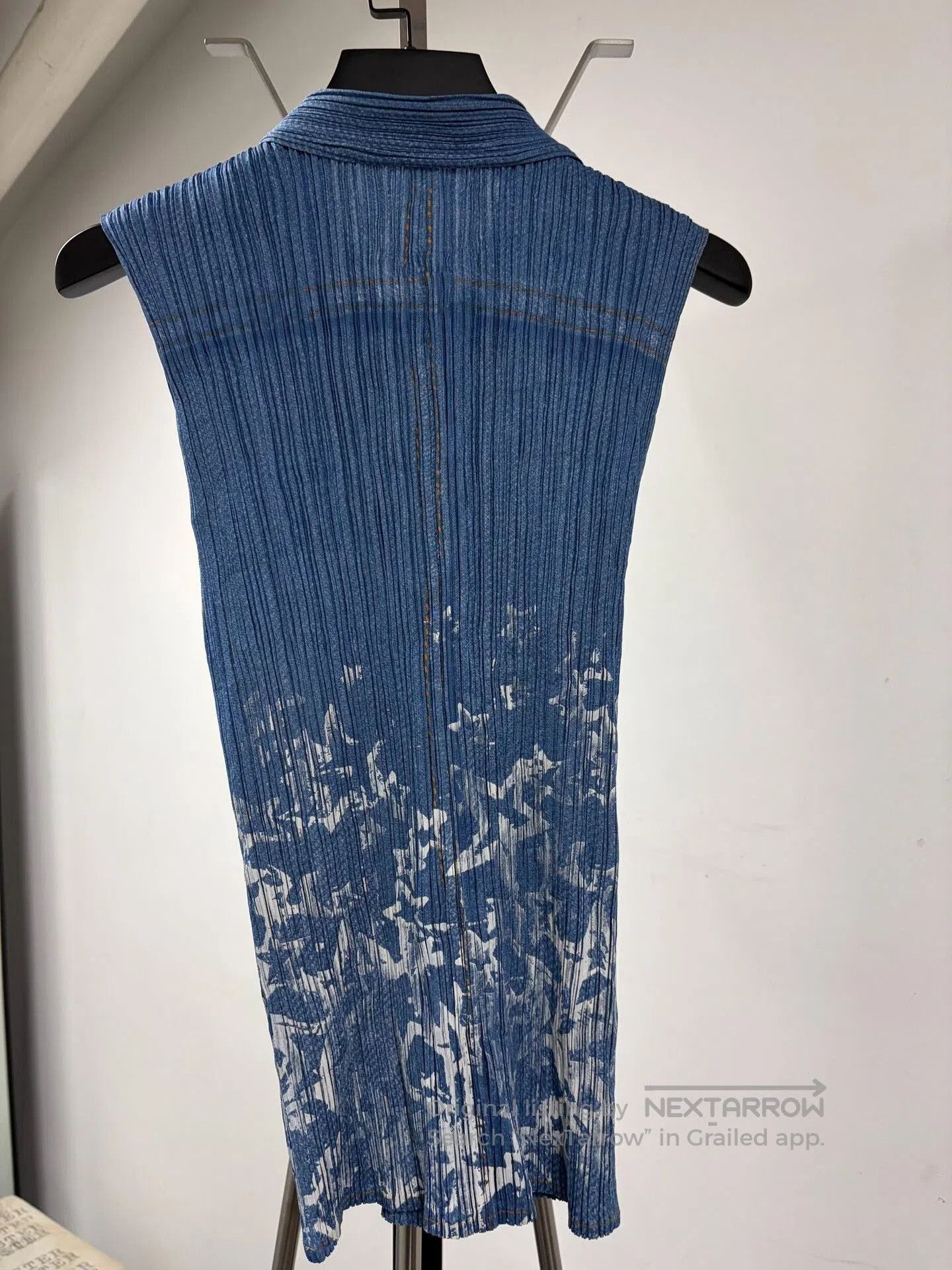 Pleats Please Issey Miyake Pleats Please ISSEY MIYAKE Denim Top. Size XL / US 12-14 / IT 48-50 - 2 Thumbnail