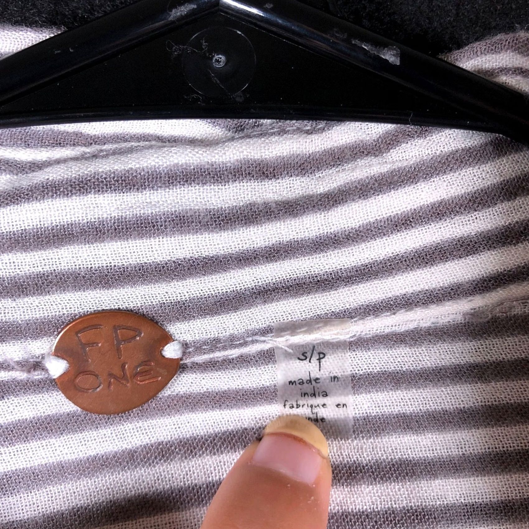 Free People Free People Womens Top Waverly Striped Oversized Tunic Pockets Small Size S / US 4 / IT 40 - 6 Thumbnail