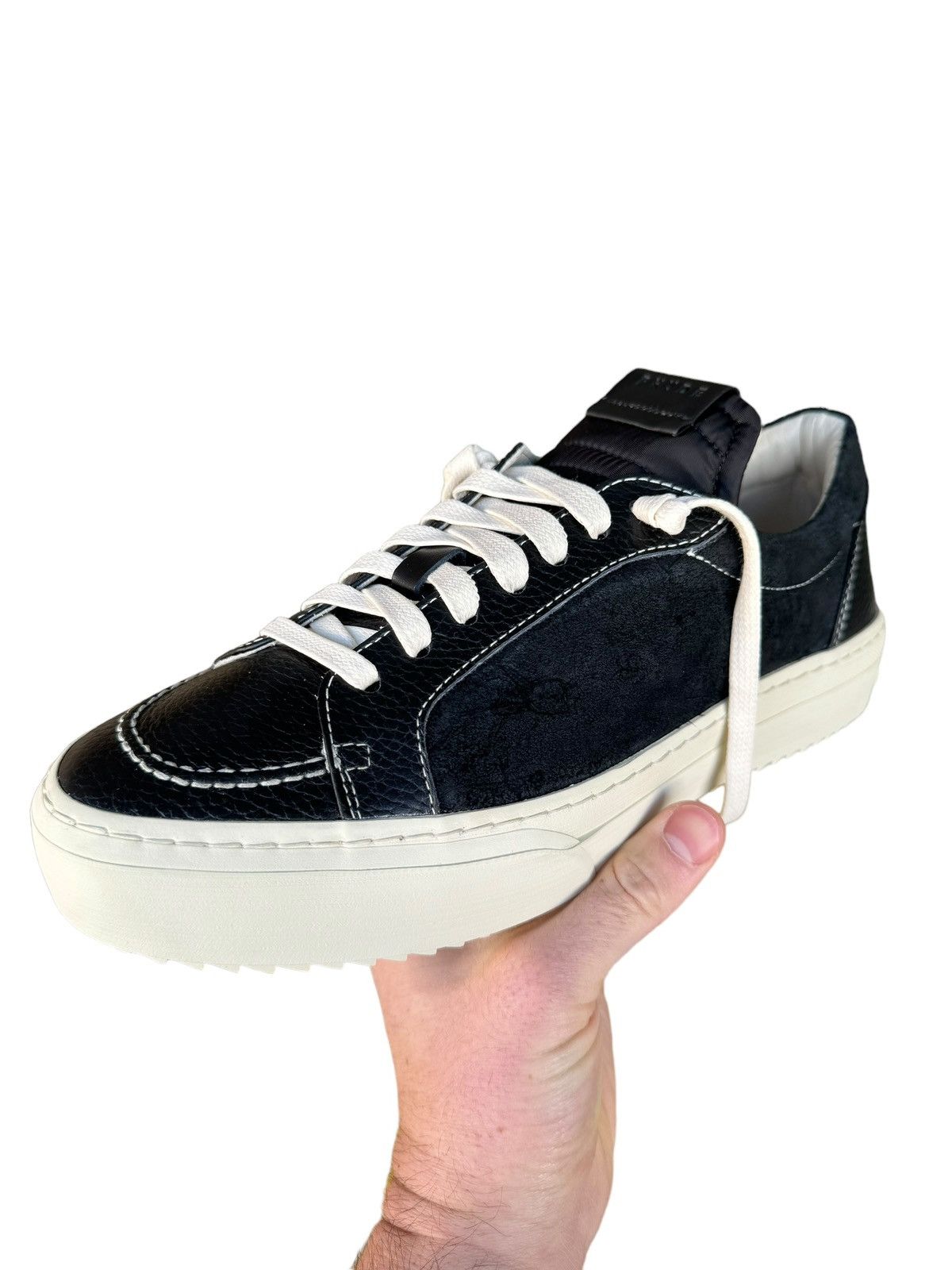 Rhude V1 Black Suede Leather Lo Sneaker Size US 12 / EU 45 - 4 Thumbnail