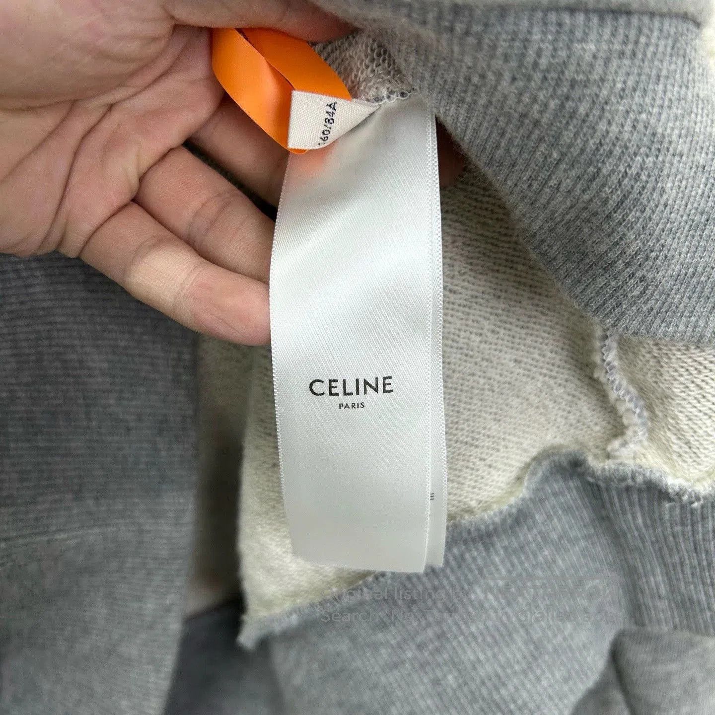 Celine celine gray cropped sweatshirt with print. Size S / US 4 / IT 40 - 4 Thumbnail