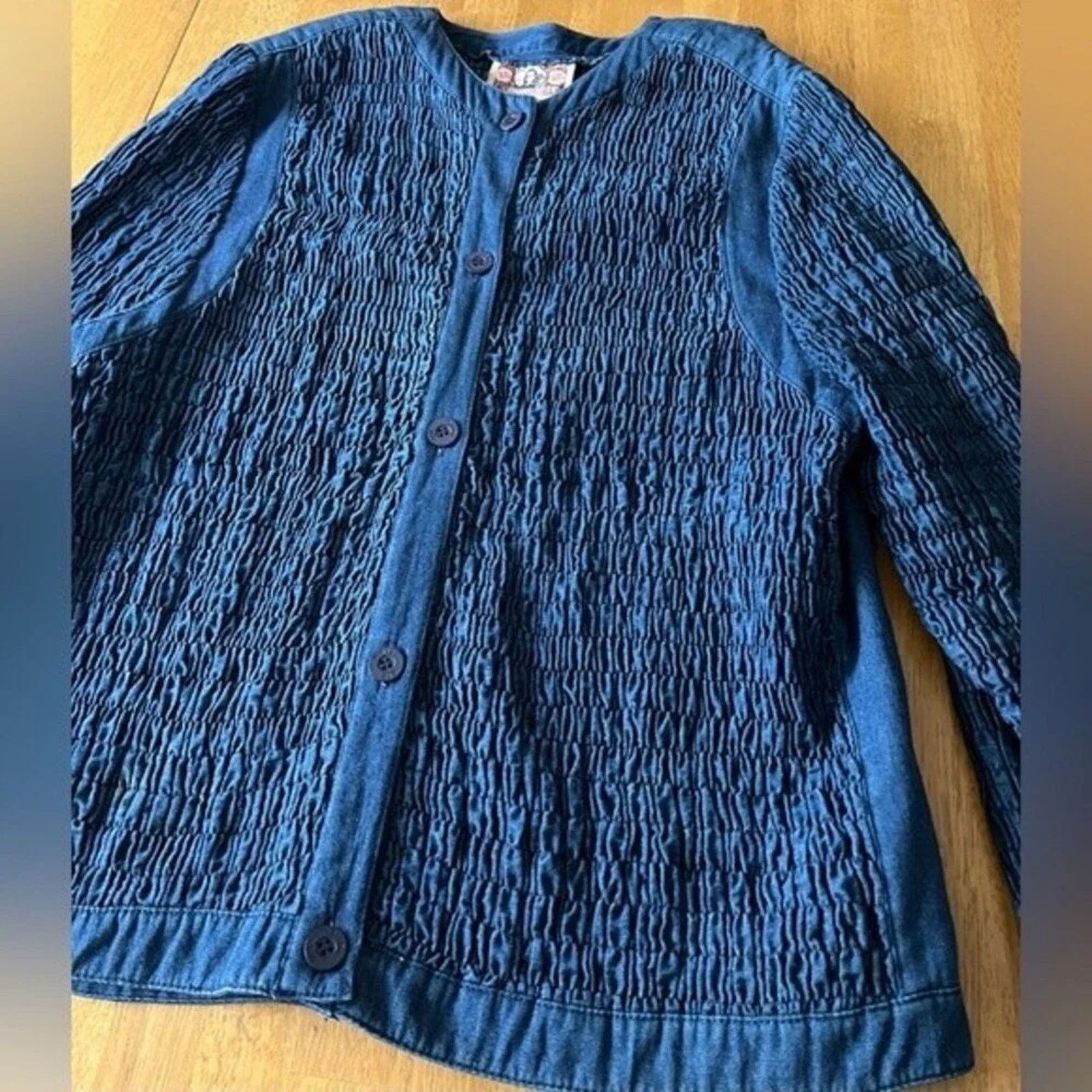 The Unbranded Brand Vintage Gene Ewing BIS wrinkled vintage denim jacket, sz 12 Size XL / US 12-14 / IT 48-50 - 1 Thumbnail