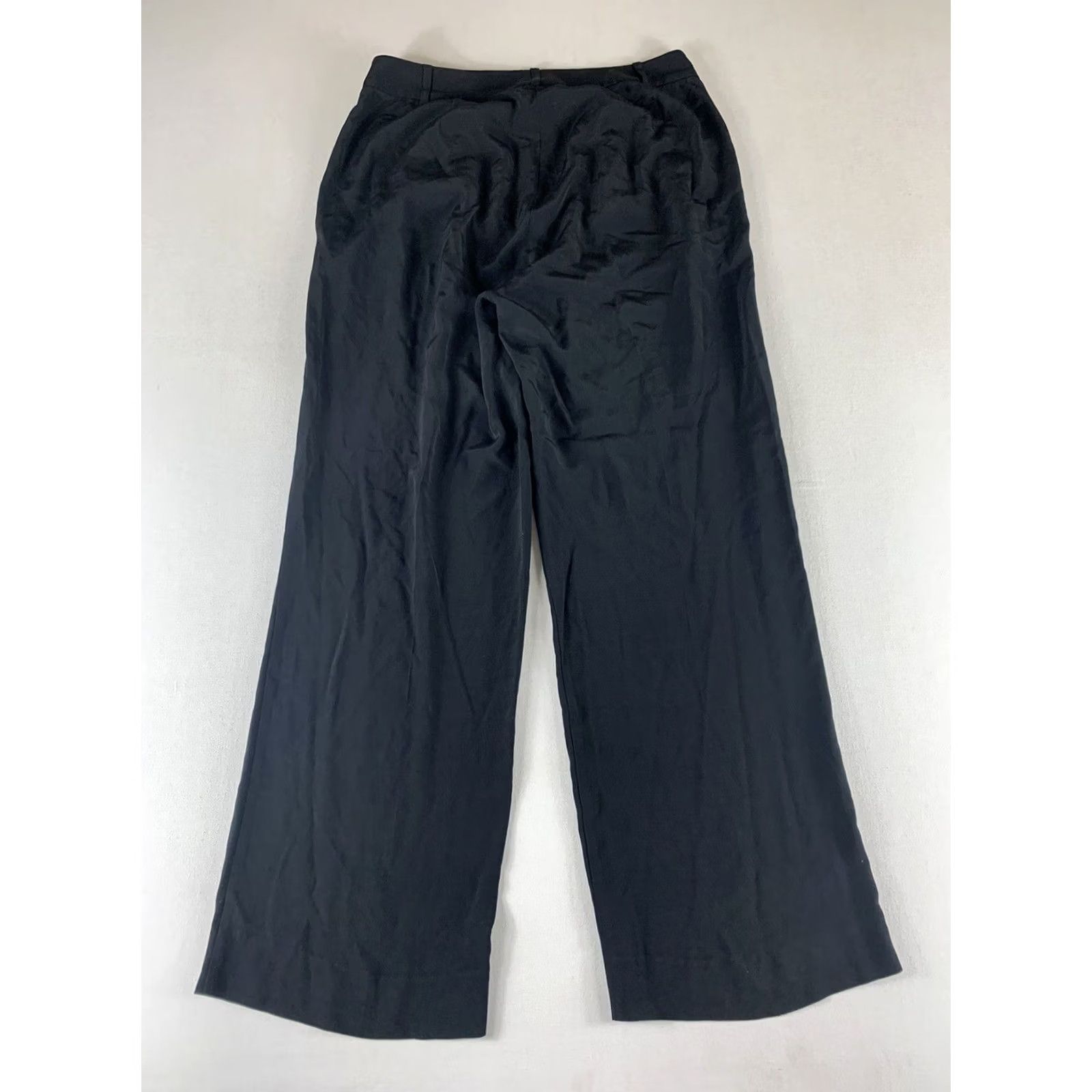 Eileen Fisher EILEEN FISHER PANTS WOMENS 6 BLACK STRAIGHT BUSINESS (FLAT LAY 30X30) Size 28" / US 6 / IT 42 - 2 Thumbnail