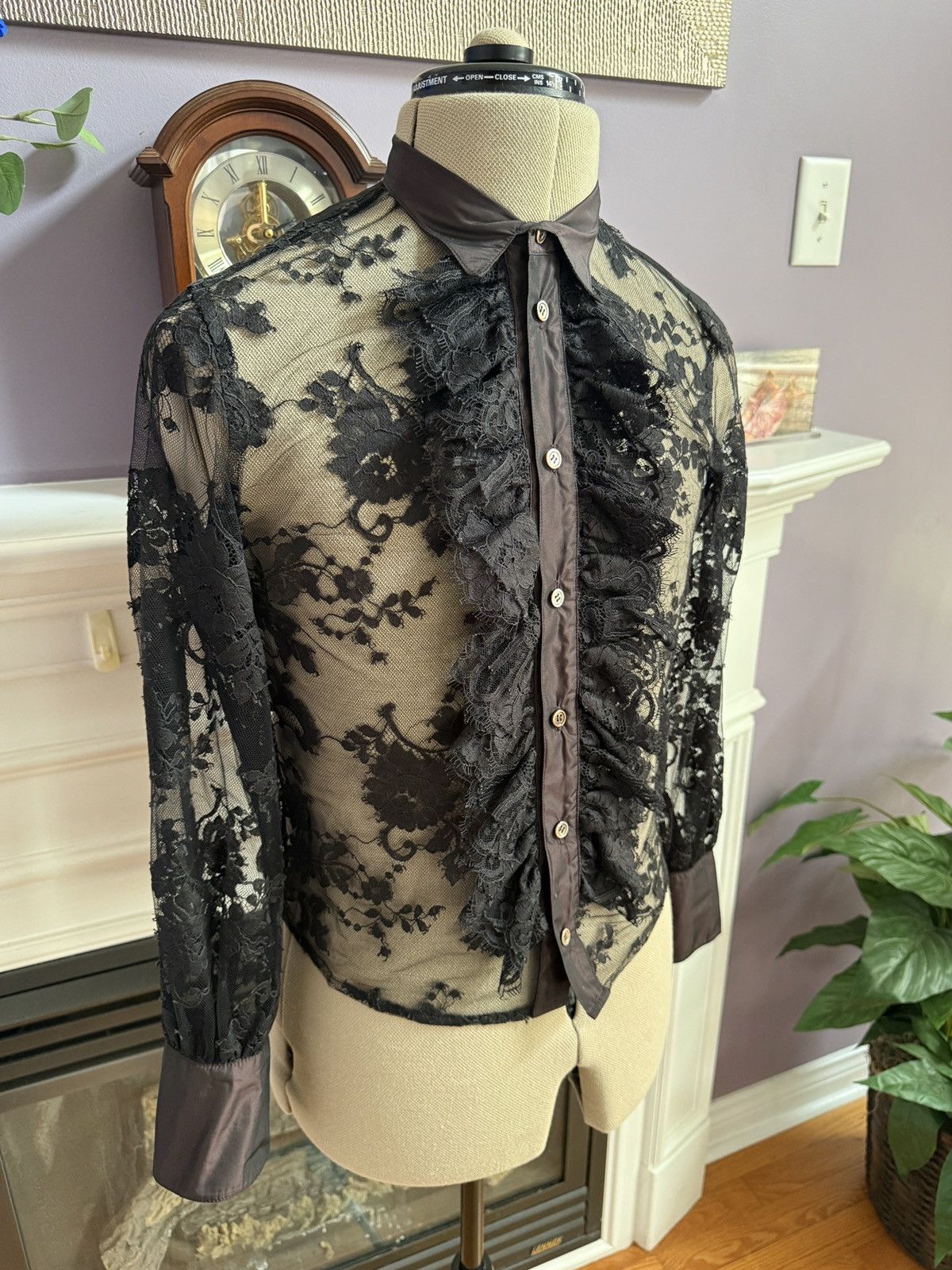 Share Spirit Homme Share Sprit Ruffled Floral Dress Shirt / Button up Shirt hyd Size US S / EU 44-46 / 1 - 6 Thumbnail