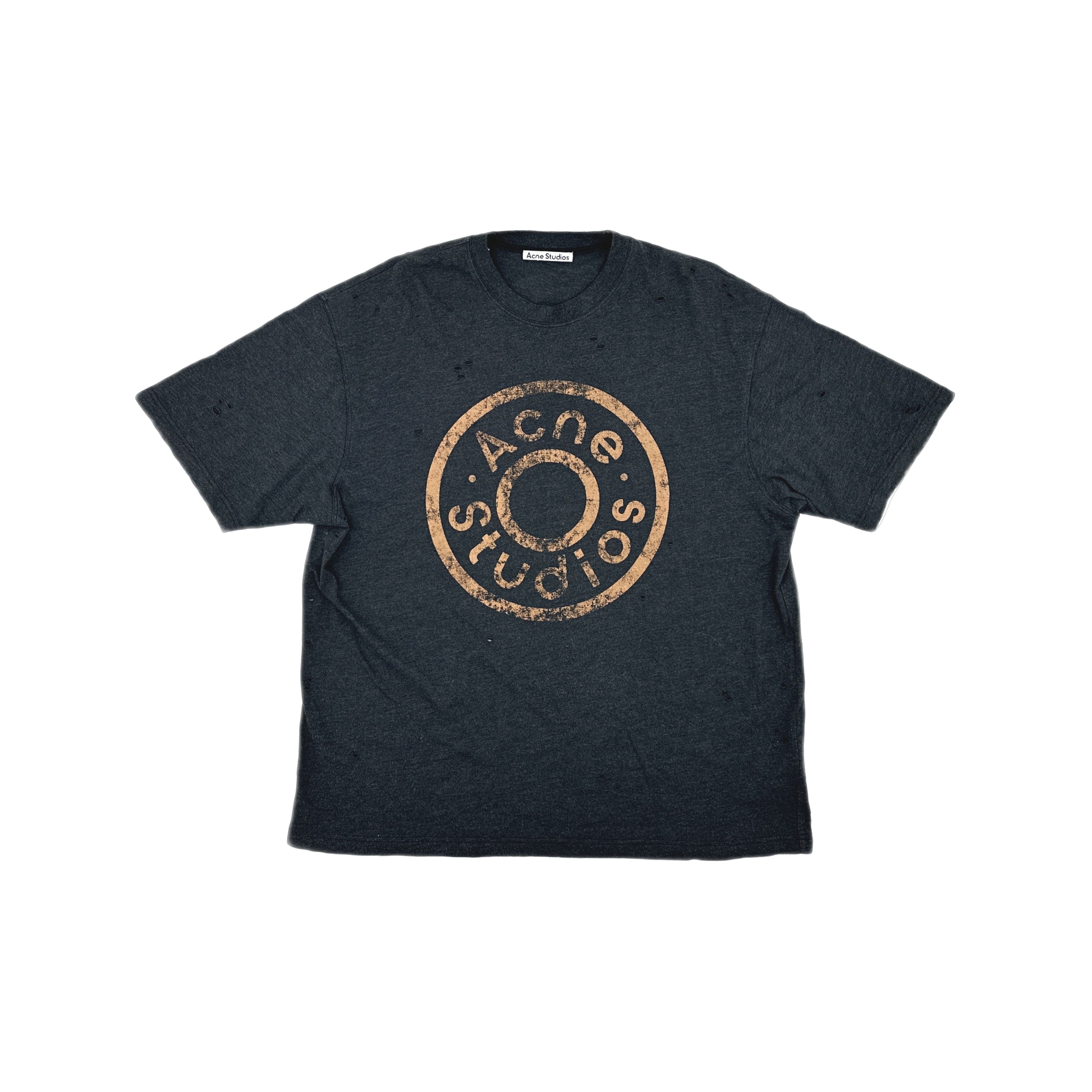 Acne Studios Acne Studios Distressed Circle Logo T-Shirt XXL Size US XXL / EU 58 / 5 - 1 Thumbnail