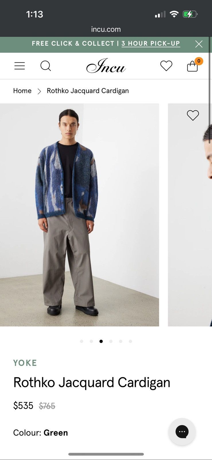 トップス YOKE ROTHKO JACQUARD CARDIGAN Yoke Rothko Jacquard Cardigan