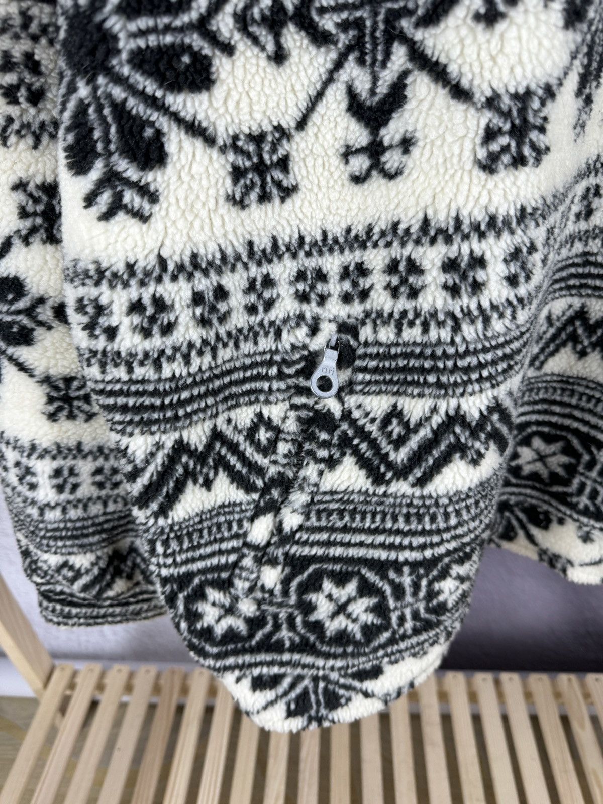 Vintage Vintage 90s Full Print half zip riri American fleece Size US M / EU 48-50 / 2 - 10 Thumbnail