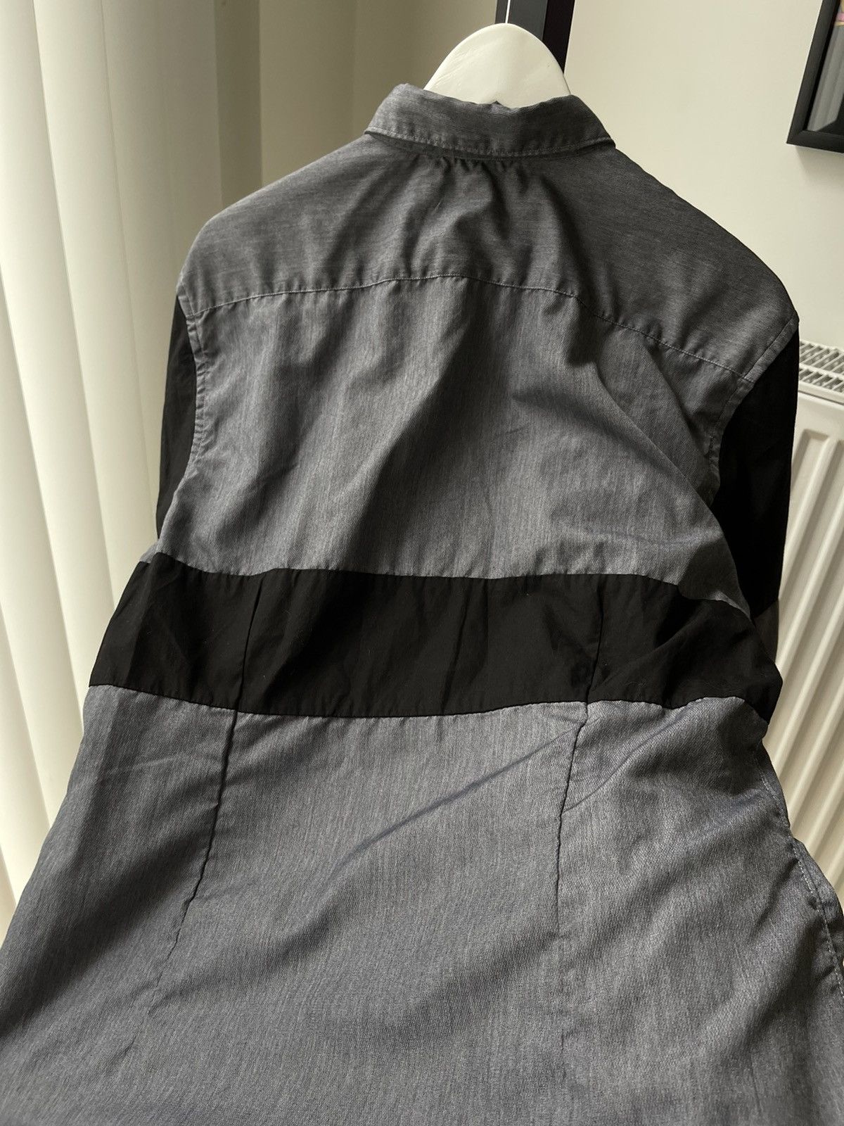 Comme des Garcons × Comme des Garcons SHIRT Comme Des Garcons Shirt AW12 Black Gray Panelled Dyed Shirt Size US L / EU 52-54 / 3 - 5 Thumbnail