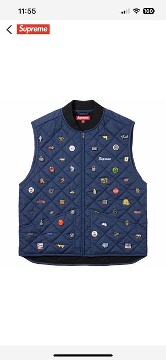 Supreme Supreme Pins Quilted Work Vest | Grailed