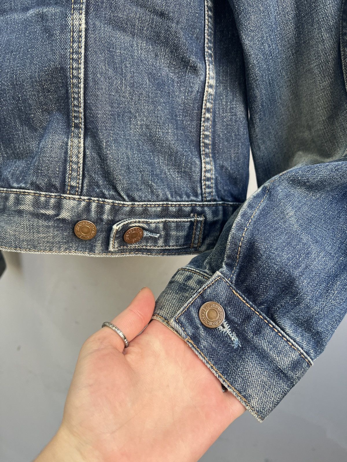 Levi's Levis Denim 90s trucker Jacket Blue Vintage y2k Size US XL / EU 56 / 4 - 10 Thumbnail