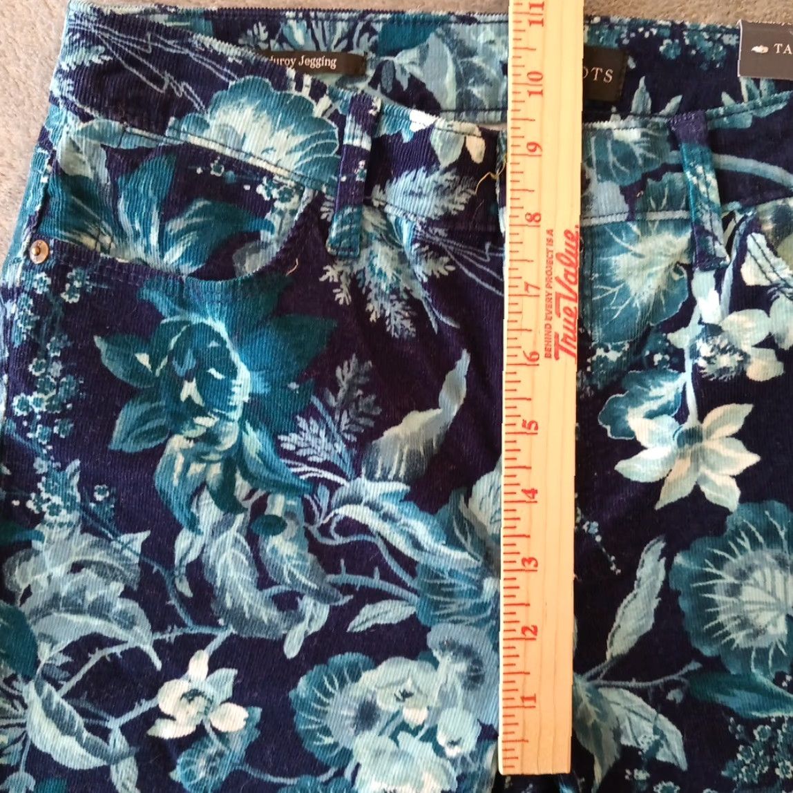 Talbots Talbots Corduroy Jegging Pants Womens Size 2 Blue Floral Skinny Stretch New Size 26" / US 2 / IT 38 - 4 Thumbnail