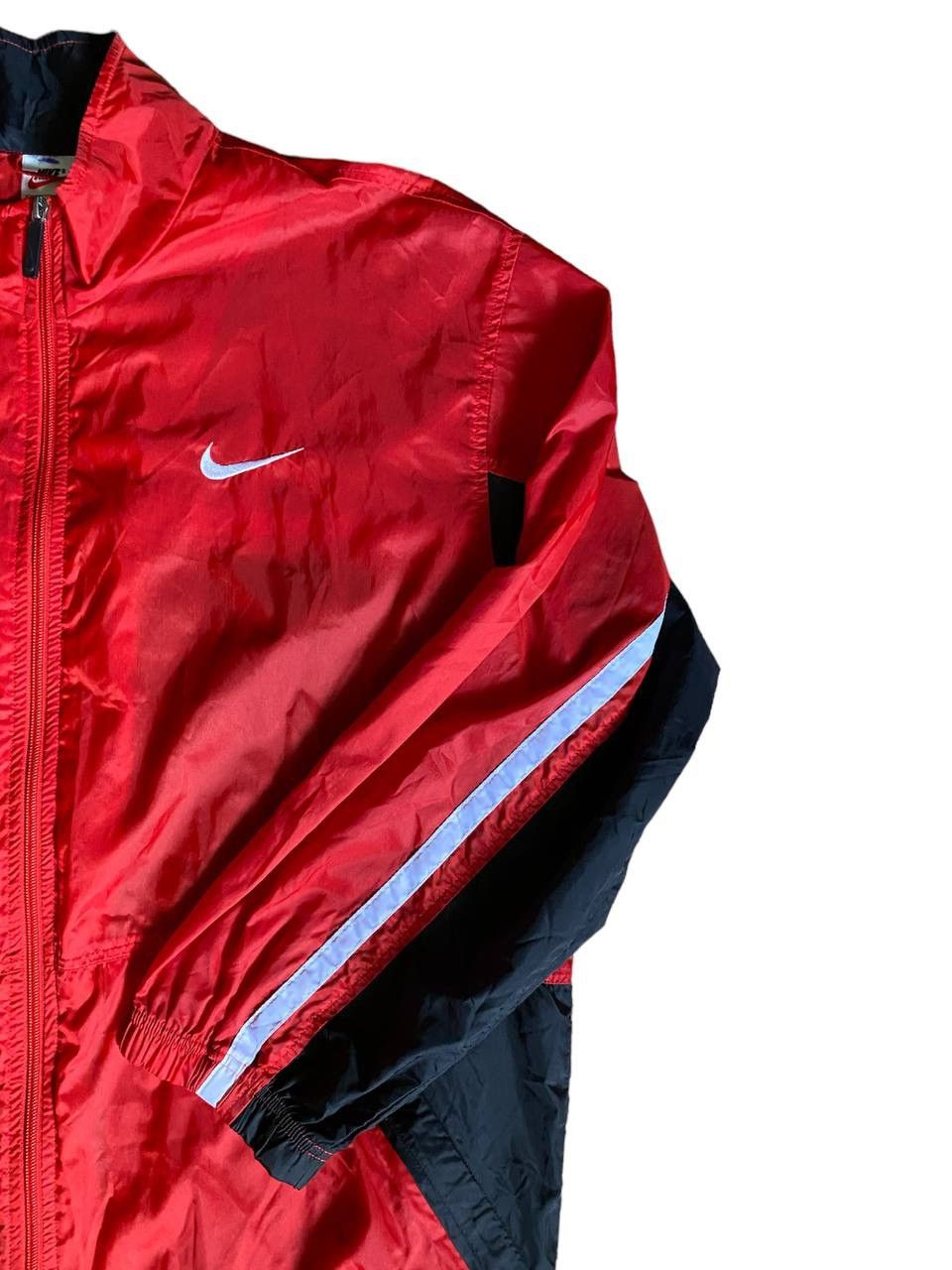 Nike Vintage Windbreaker Vintage Nike Windbreaker Rain J Red Jacket Large White Label Grailed