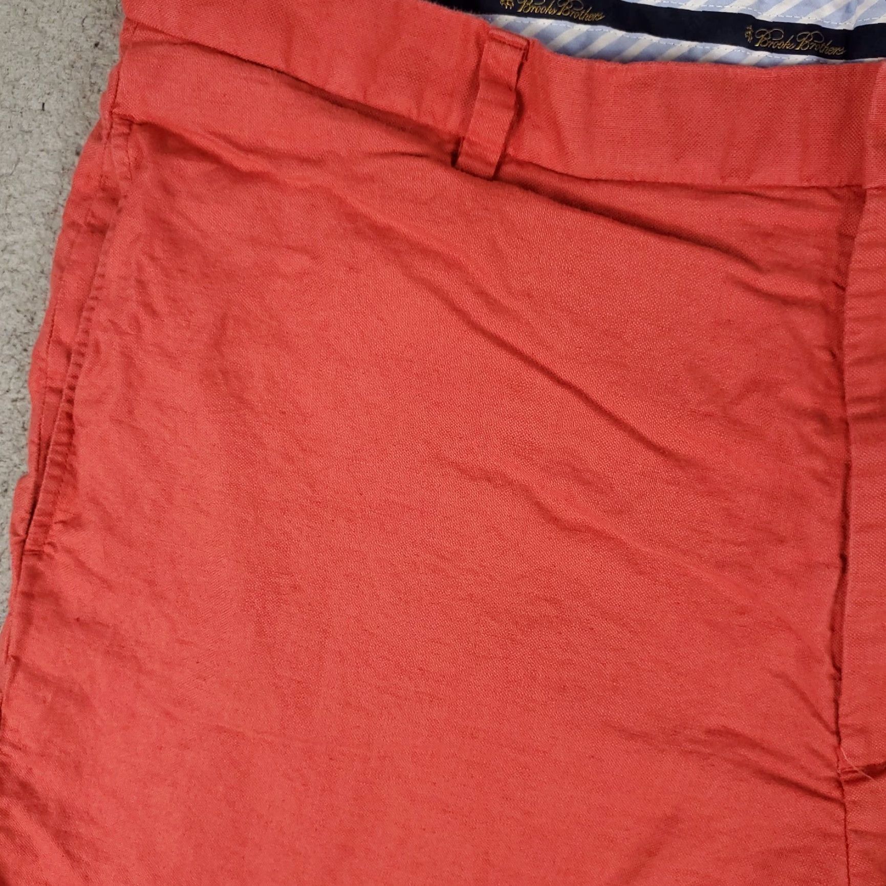 Brooks Brothers Brooks Brothers Shorts Mens 40 Red Linen Chino 9 in Inseam Slash Pocket Pockets Flat Front Regular Size US 40 / EU 56 - 2 Thumbnail
