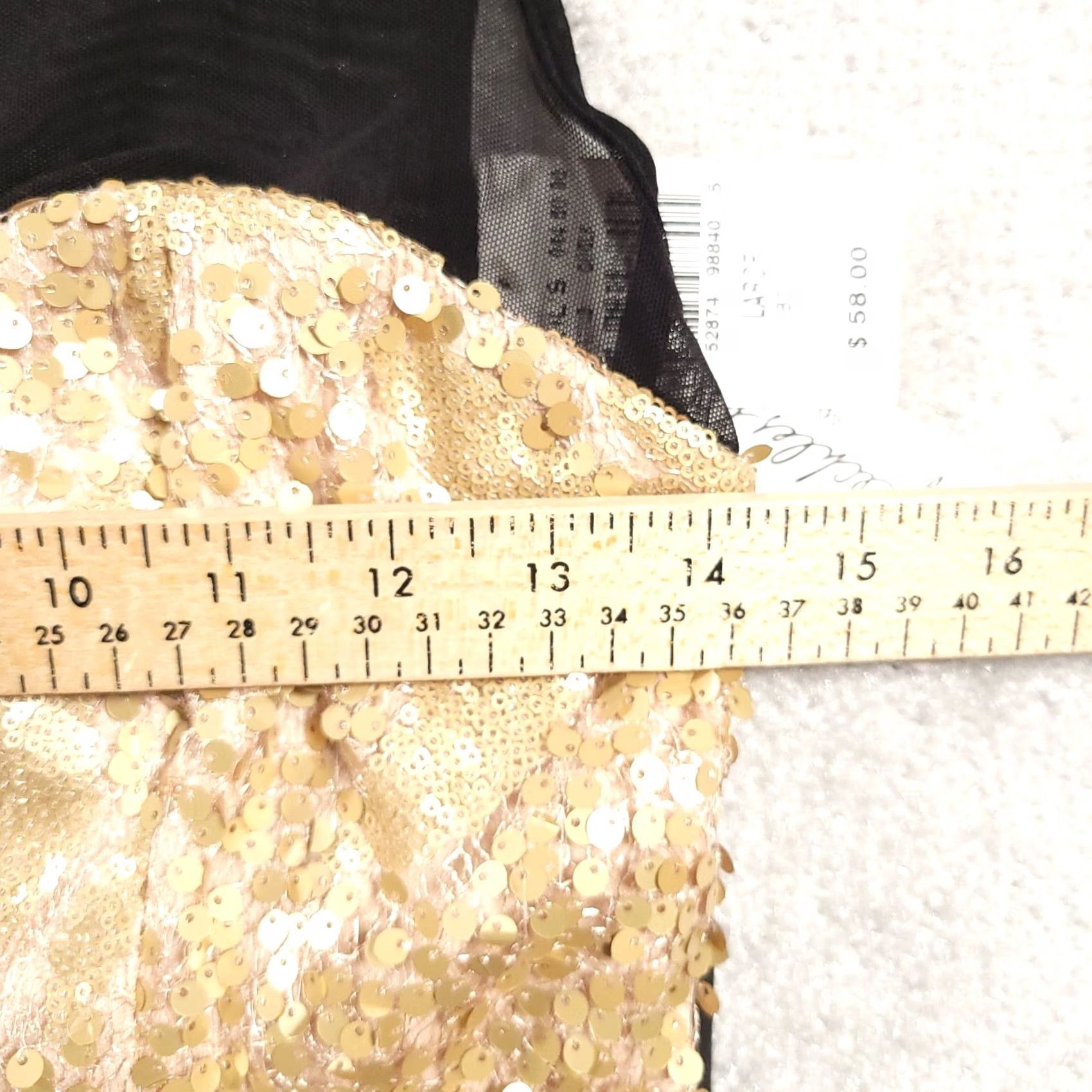Vintage Speechless Womens Dress Large Black Formal Cocktail Prom Party Sequins Back Zip Dress Sheath Sleeveless Square Neck Short Length Size L / US 10 / IT 46 - 3 Thumbnail