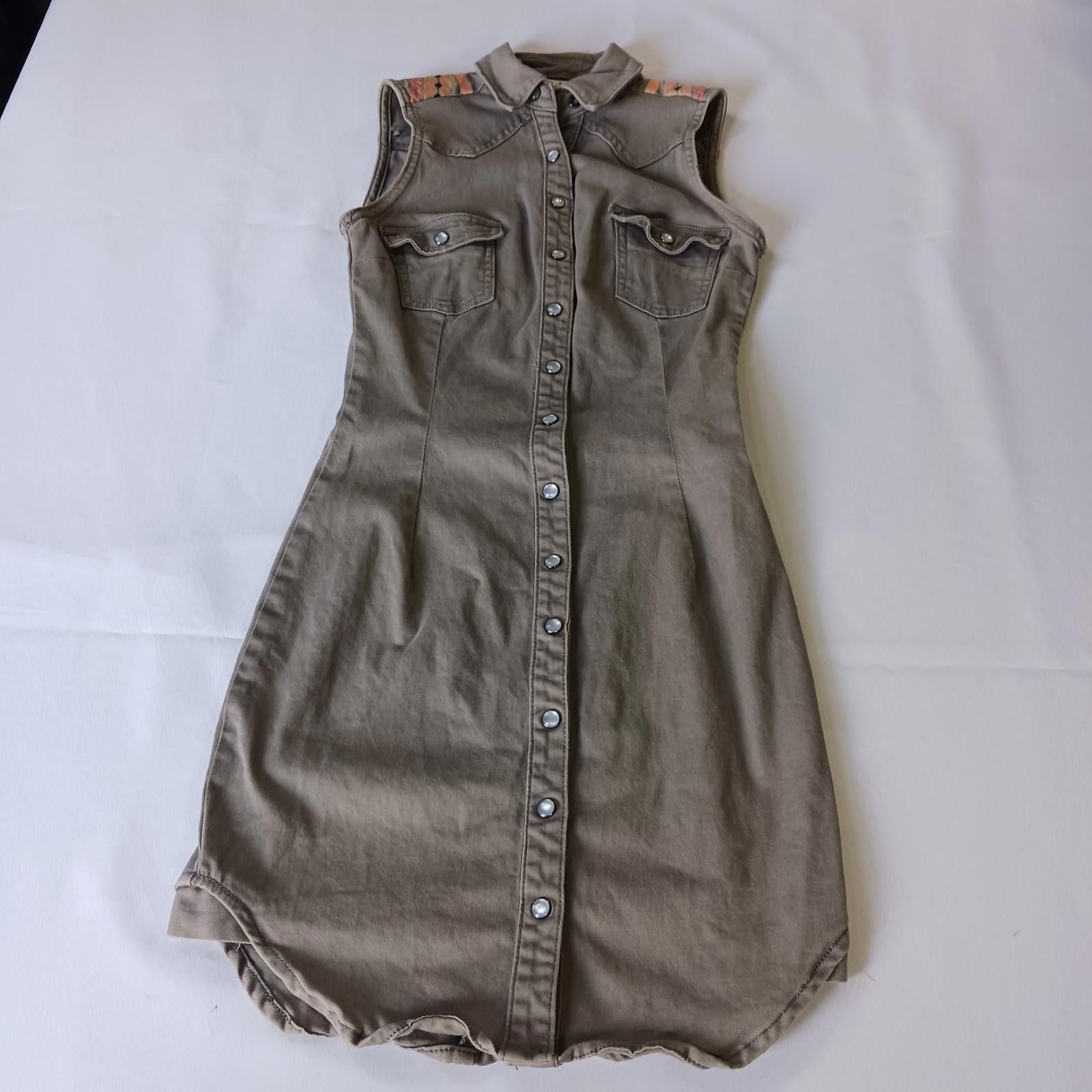 Other Funky Soul Womens Greenish Gray Snap Button Dress Size Small Size S / US 4 / IT 40 - 1 Thumbnail