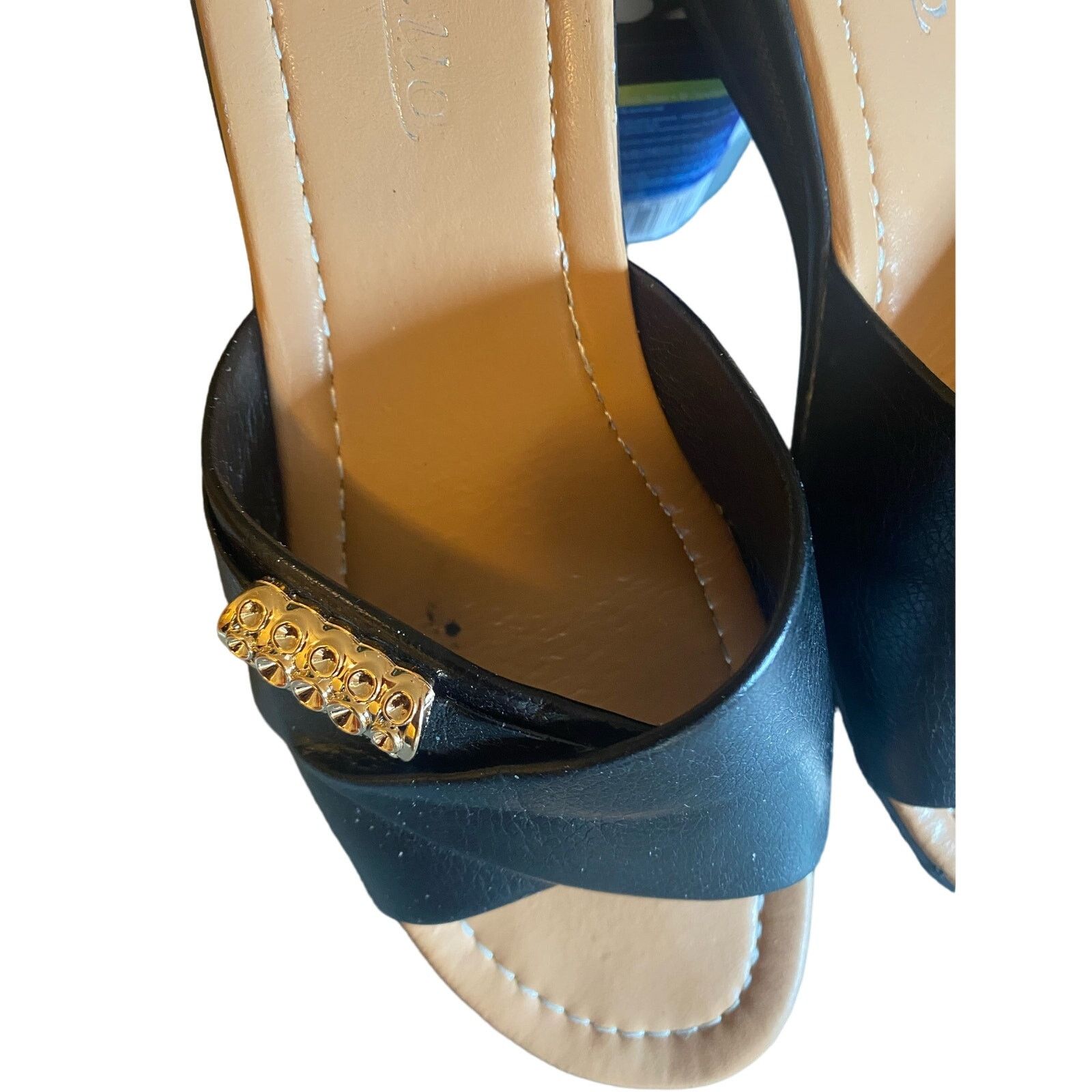 & Other Stories Black color Slippers , Stylish Cross Band Design, Size 9 1/2 Size US 9.5 / IT 39.5 - 5 Thumbnail