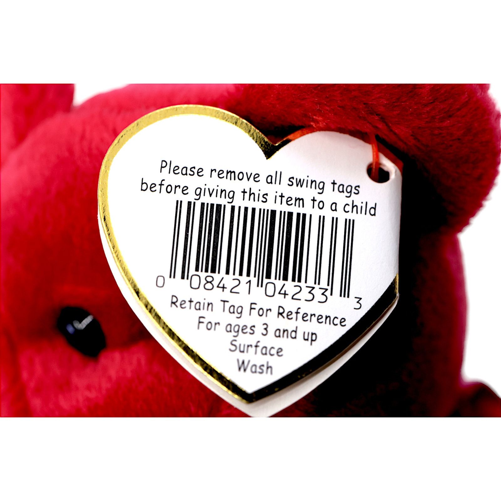 Vintage Ty Beanie Baby 1998 - Valentina the Bear Size ONE SIZE - 5 Thumbnail