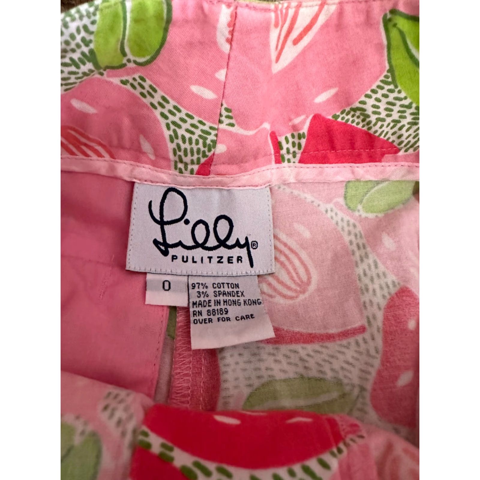 Lilly Pulitzer Lilly Pulitzer Pants Multicolor Womens Size 0 Ankle Fruits Regulation Closure Repaired Needs See Description Size 25" / US 0 / IT 36 - 6 Thumbnail