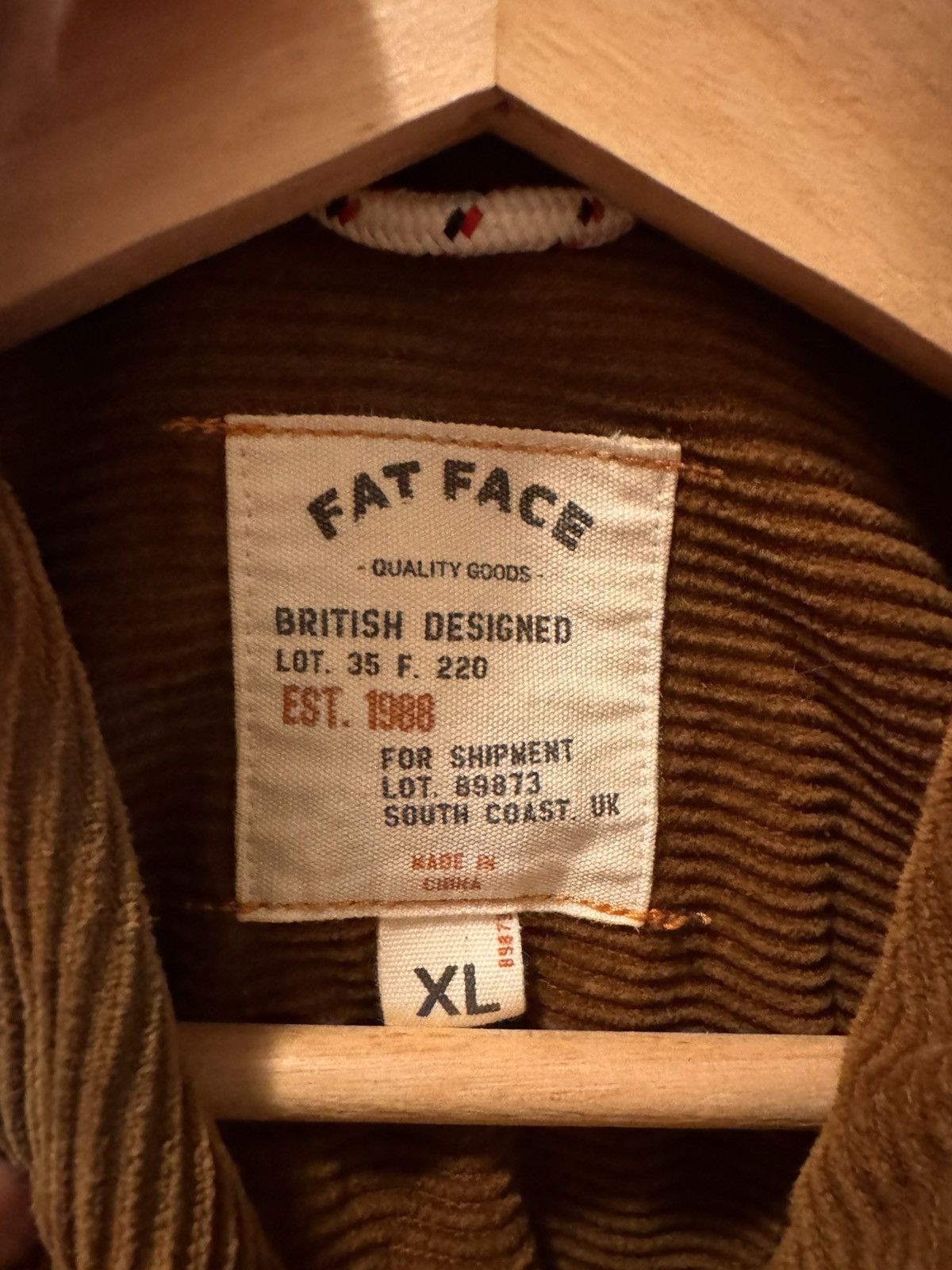 FatFace Brown Corduroy Men’s Chore Coat Size US XL / EU 56 / 4 - 3 Thumbnail