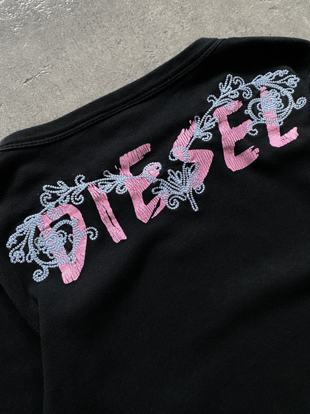 Diesel Diesel Long Sleeve 3/4 Black Washed Floral Multiprint Size S / US 4 / IT 40 - 5 Thumbnail